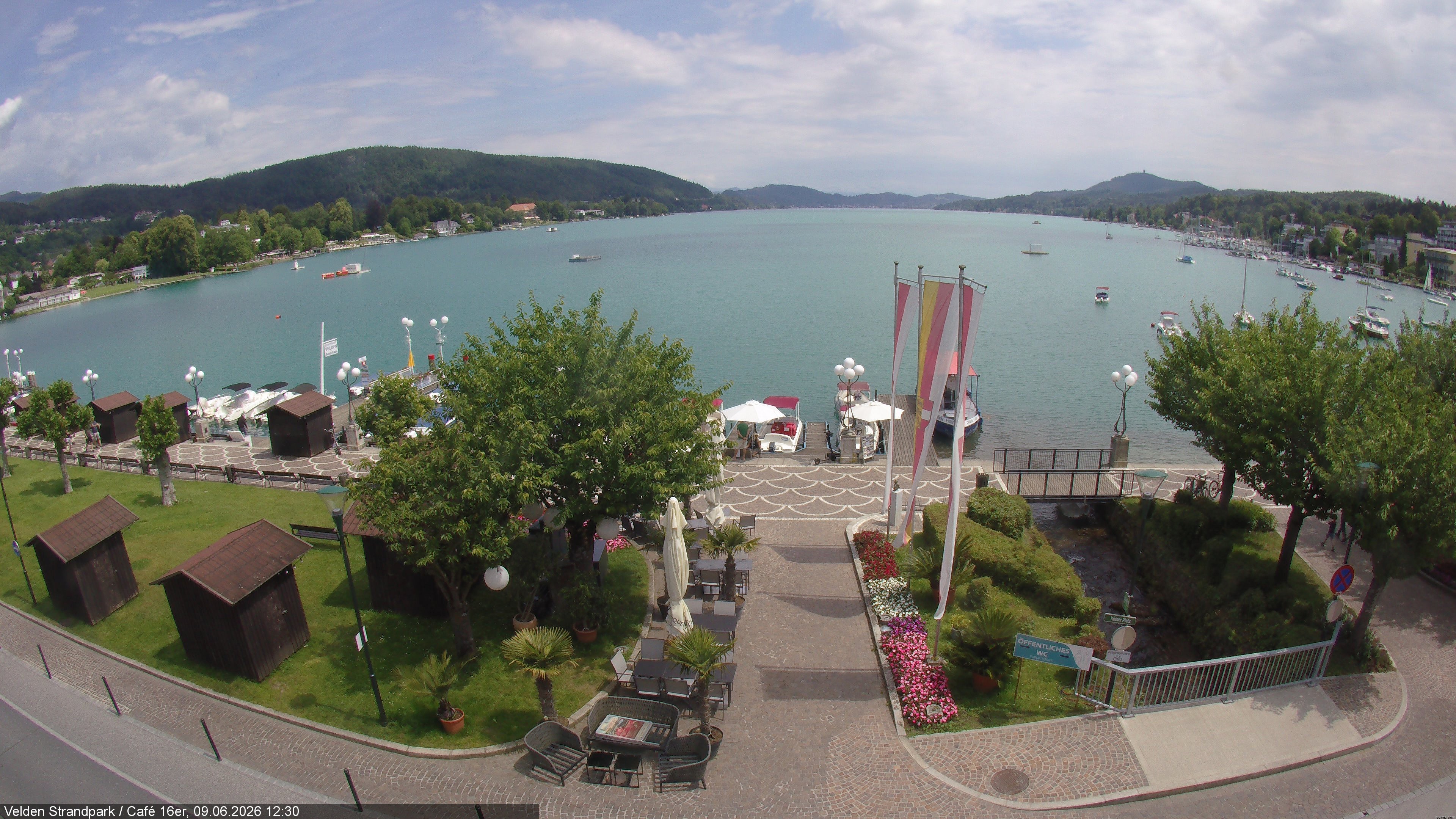 Archiv Foto Webcam Velden Strandpark - Wörthersee