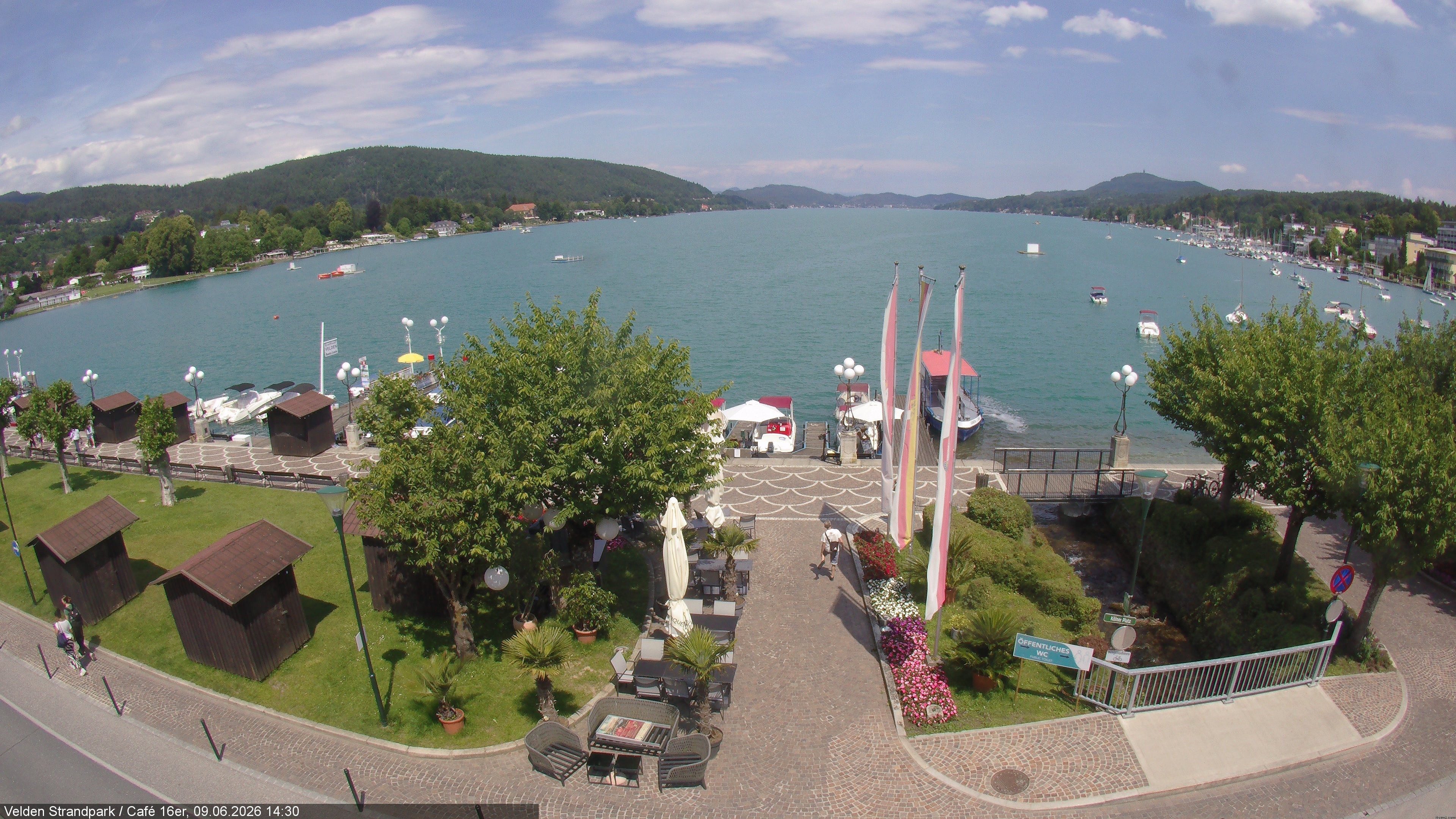 Archiv Foto Webcam Velden Strandpark - Wörthersee