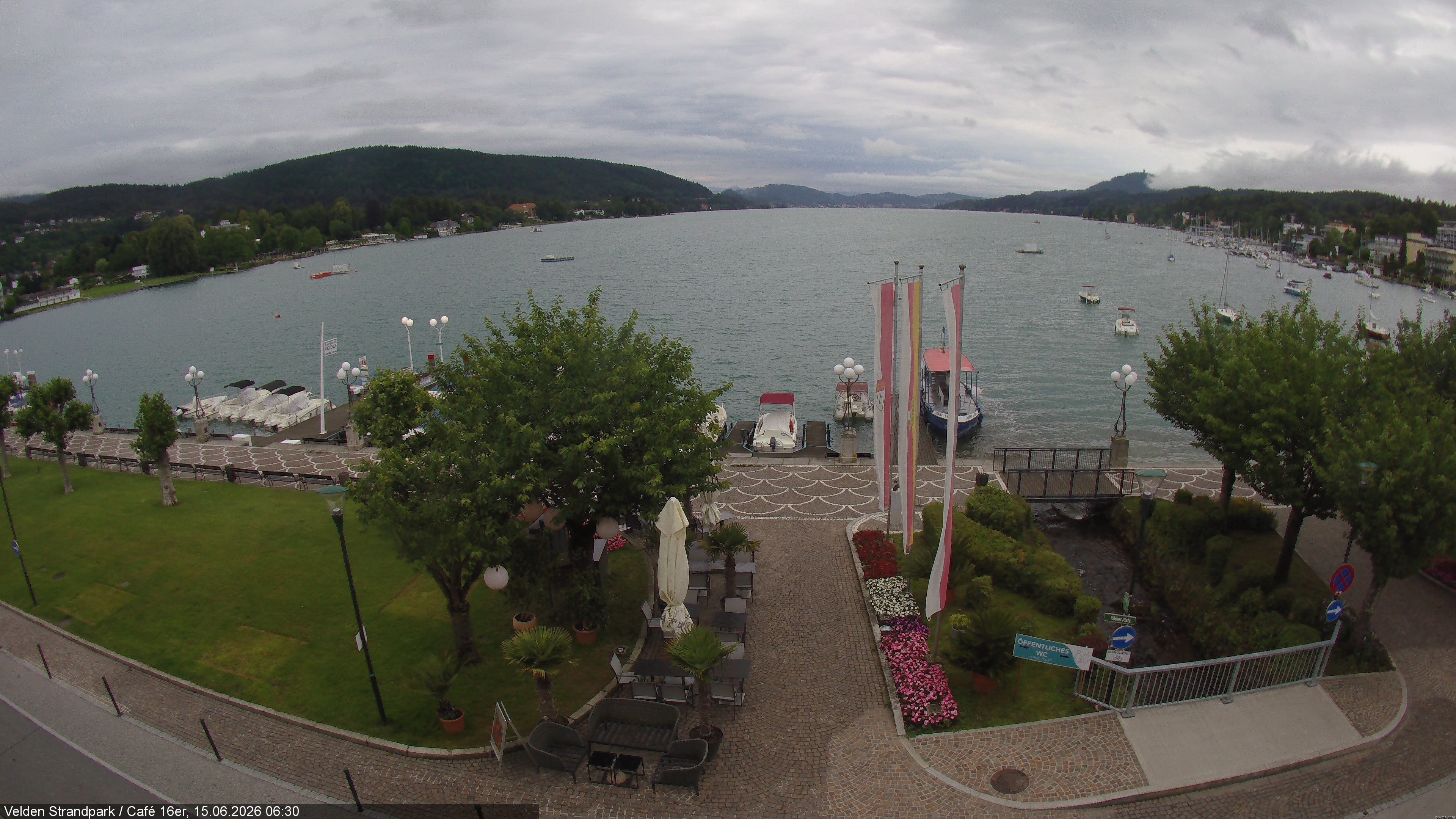 Archiv Foto Webcam Velden Strandpark - Wörthersee