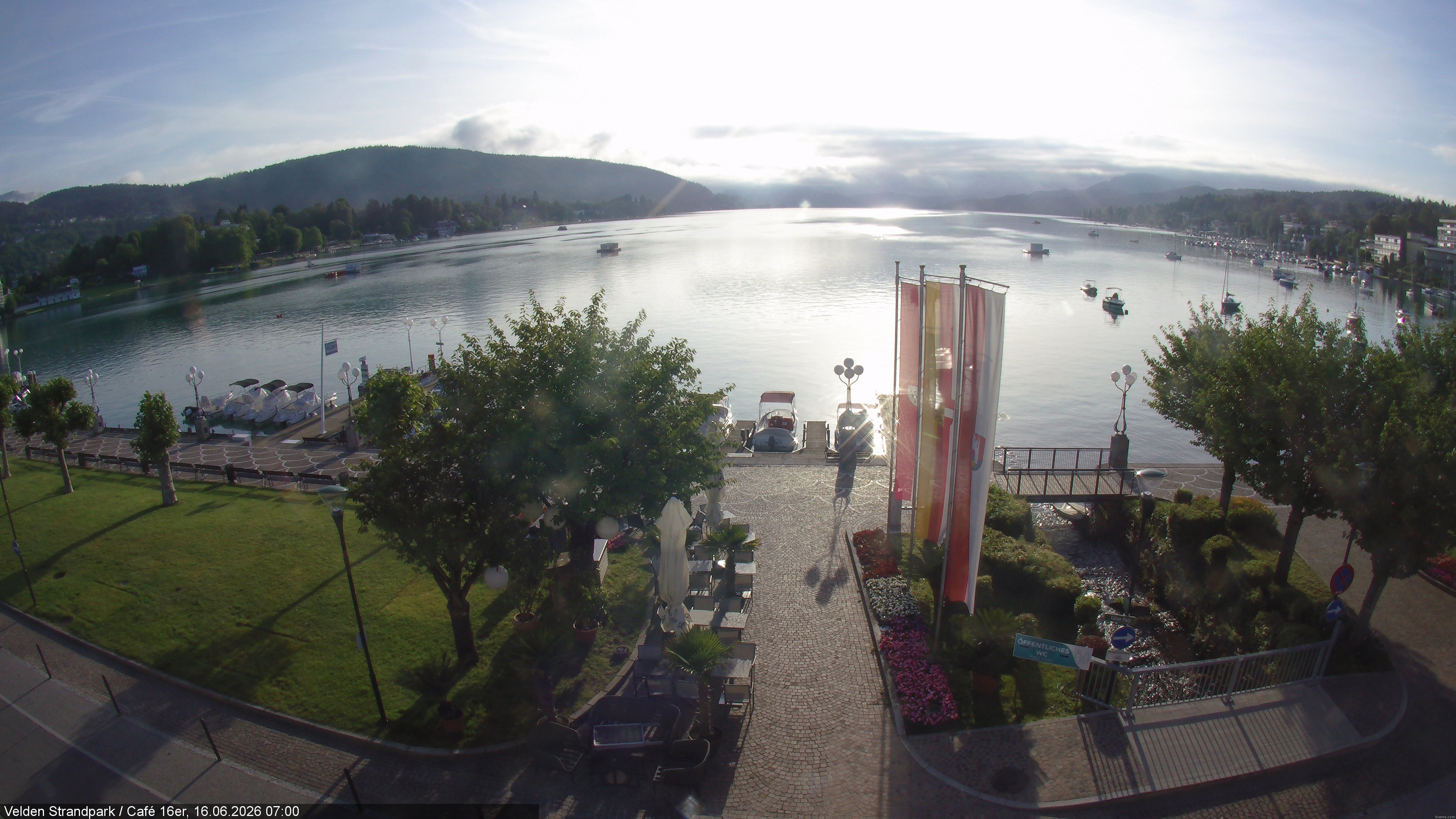 Archiv Foto Webcam Velden Strandpark - Wörthersee