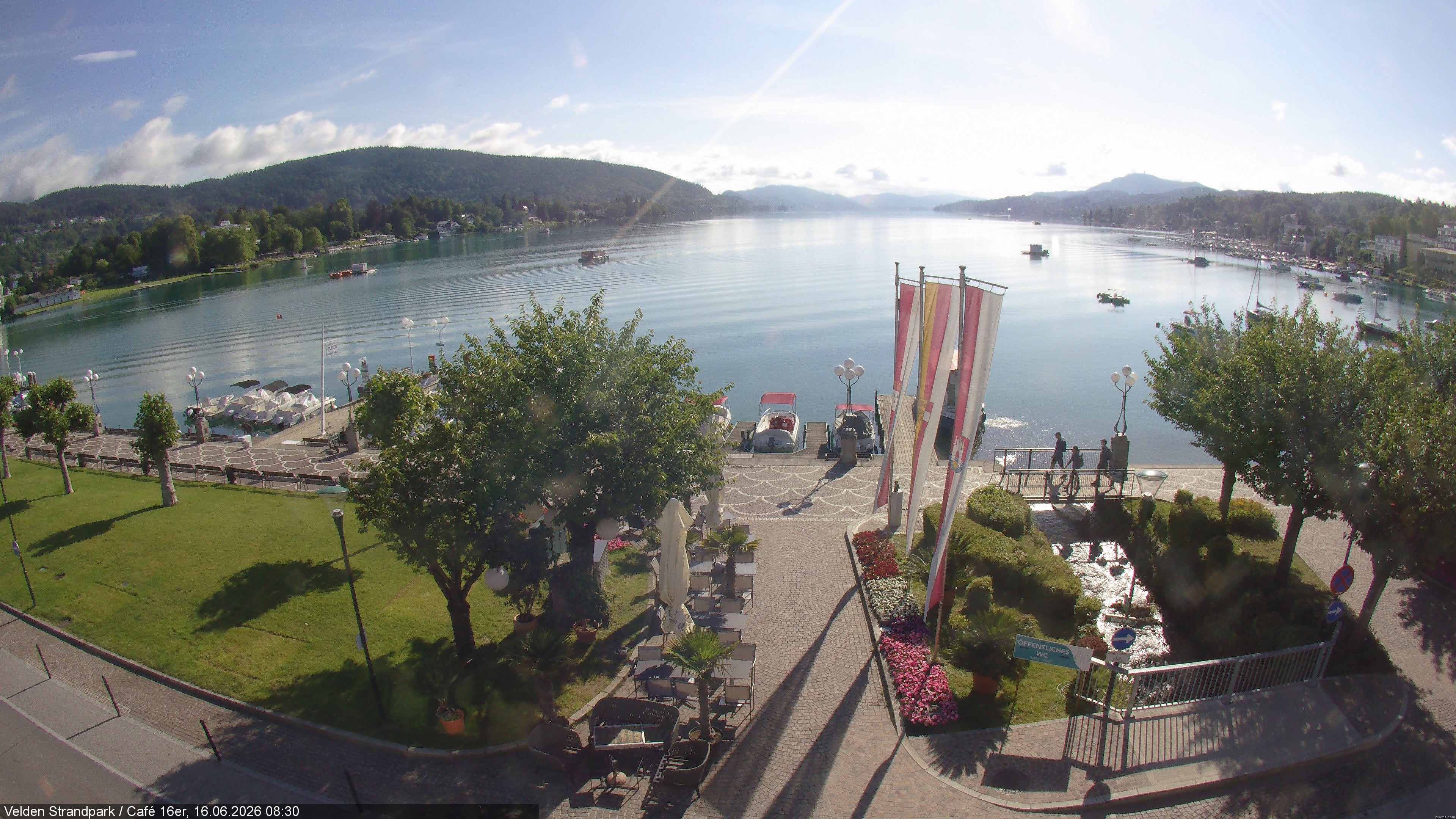 Archiv Foto Webcam Velden Strandpark - Wörthersee