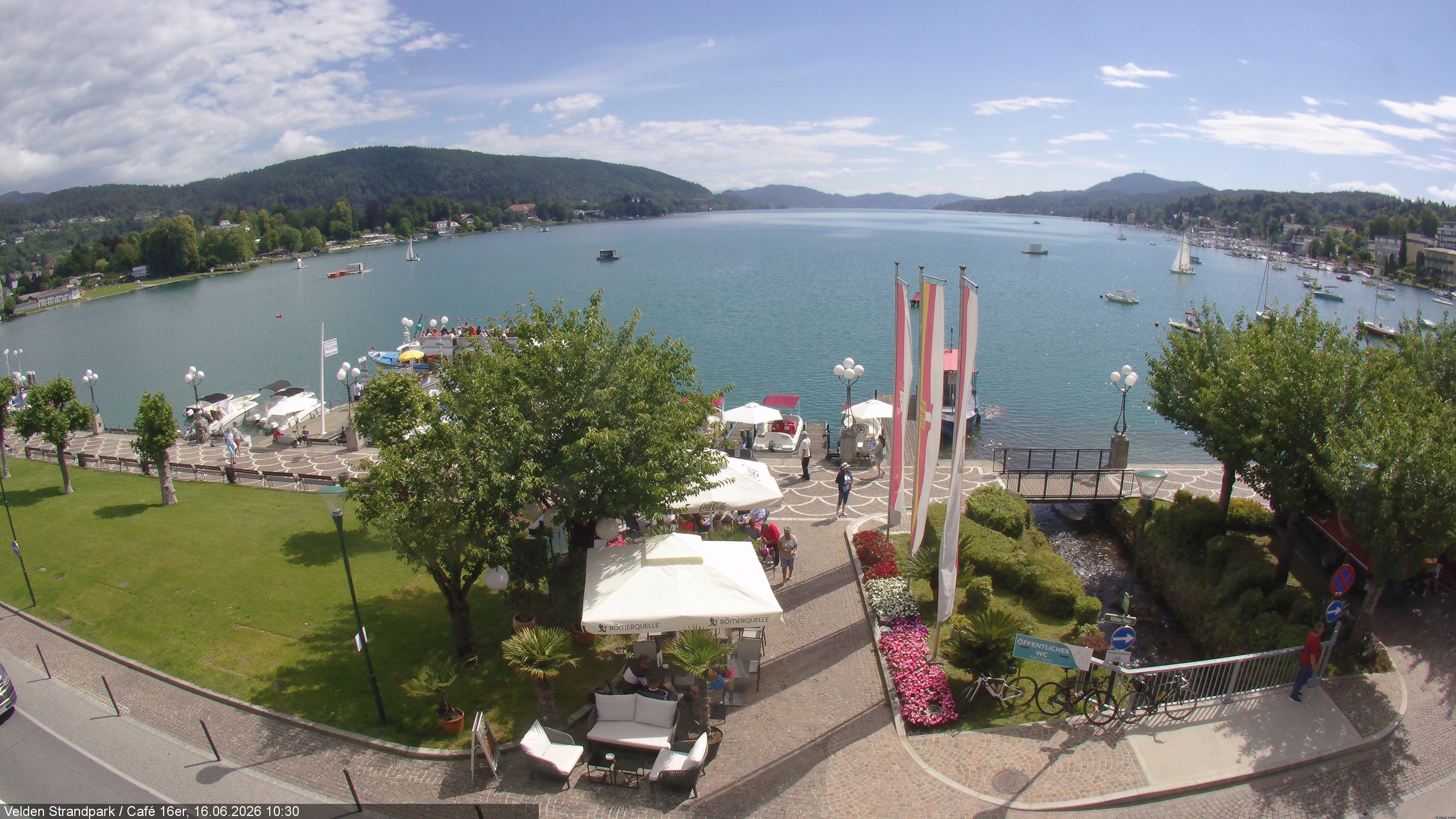 Archiv Foto Webcam Velden Strandpark - Wörthersee