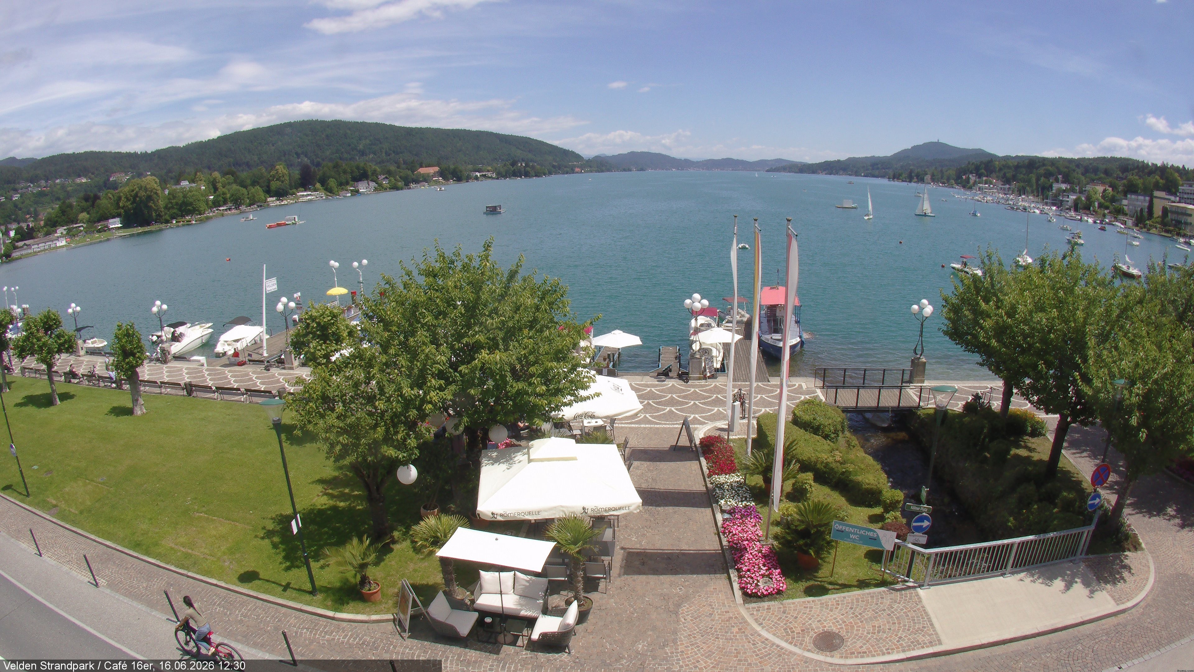 Archiv Foto Webcam Velden Strandpark - Wörthersee