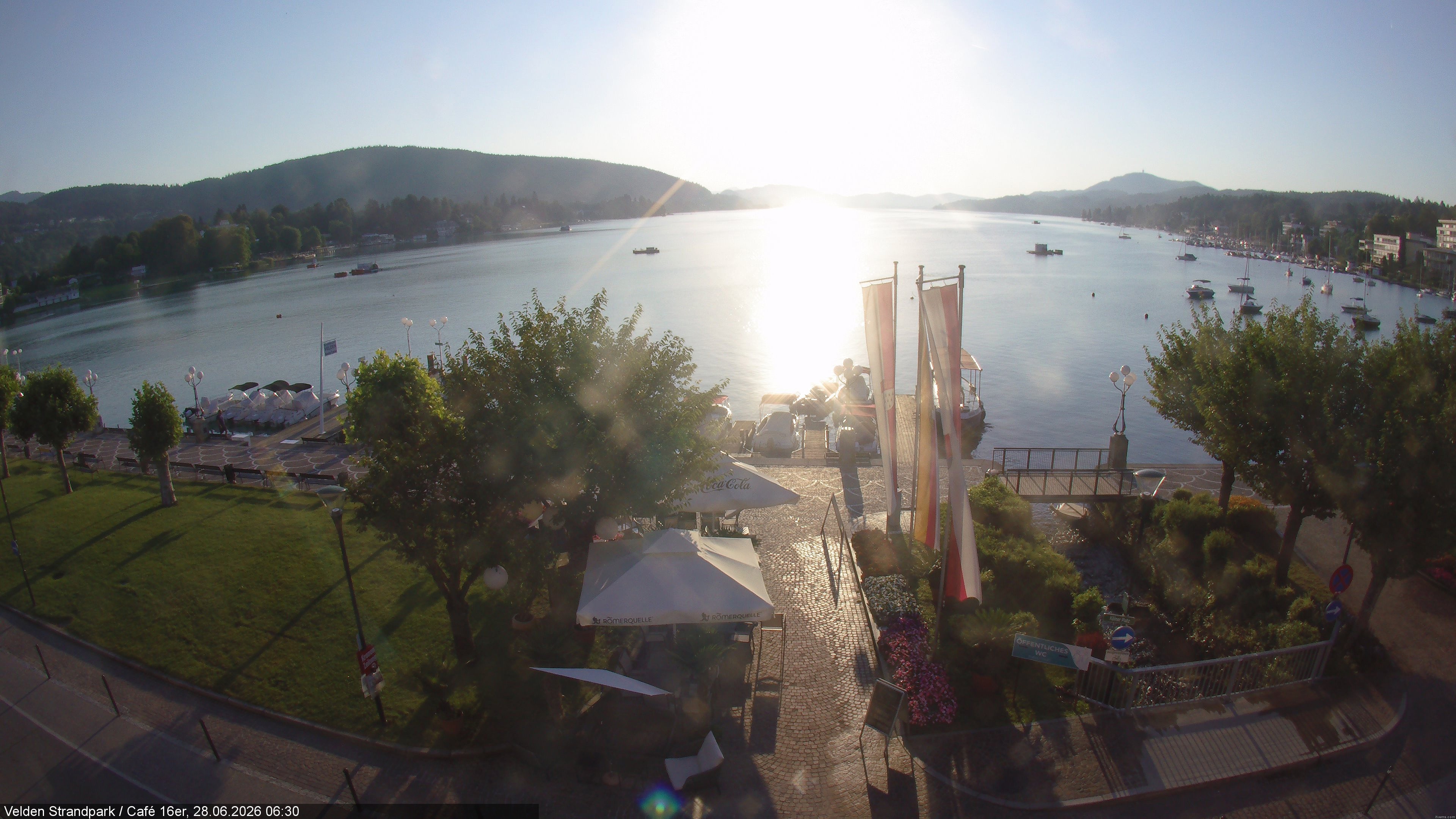 Archiv Foto Webcam Velden Strandpark - Wörthersee
