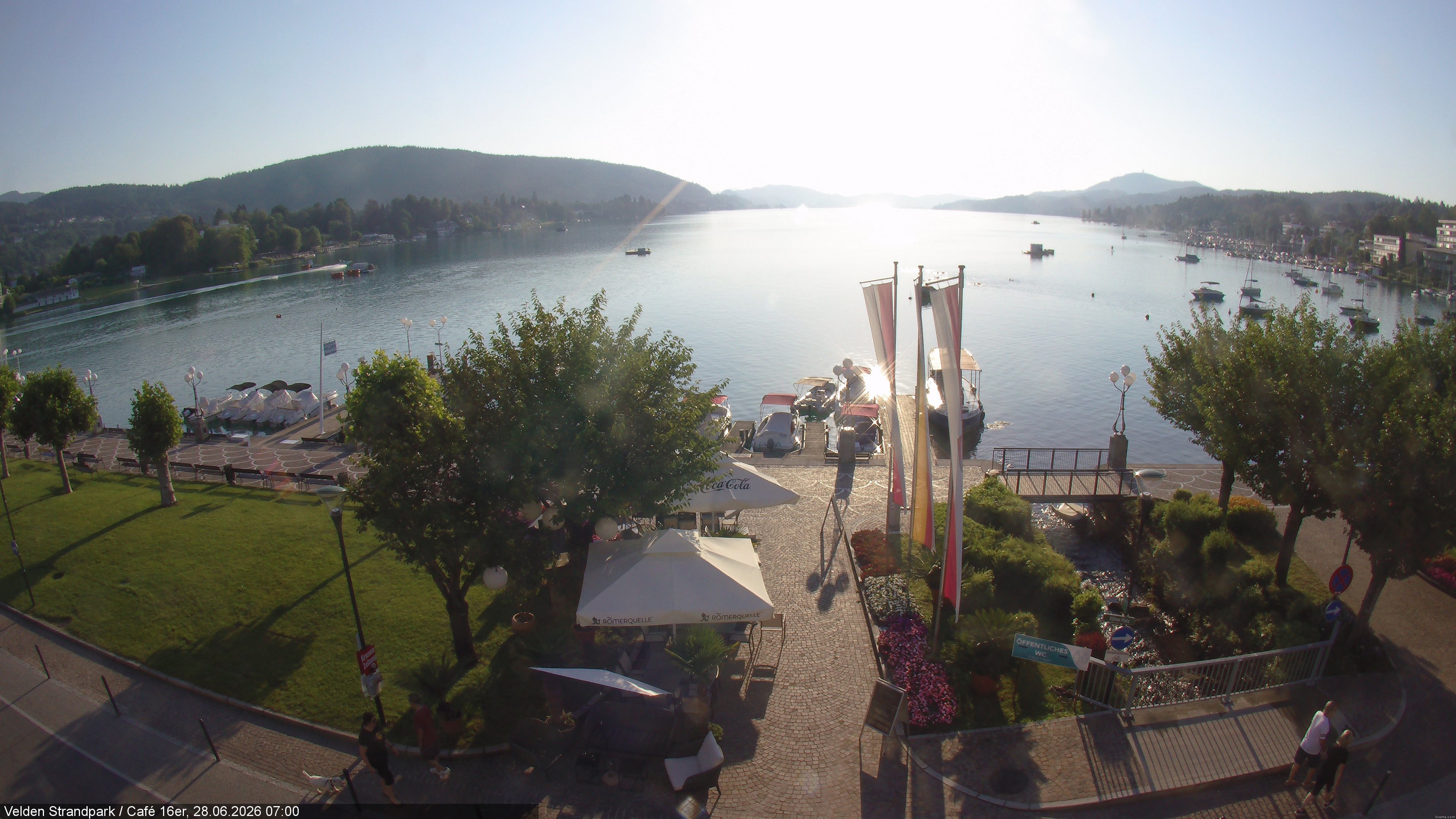 Archiv Foto Webcam Velden Strandpark - Wörthersee