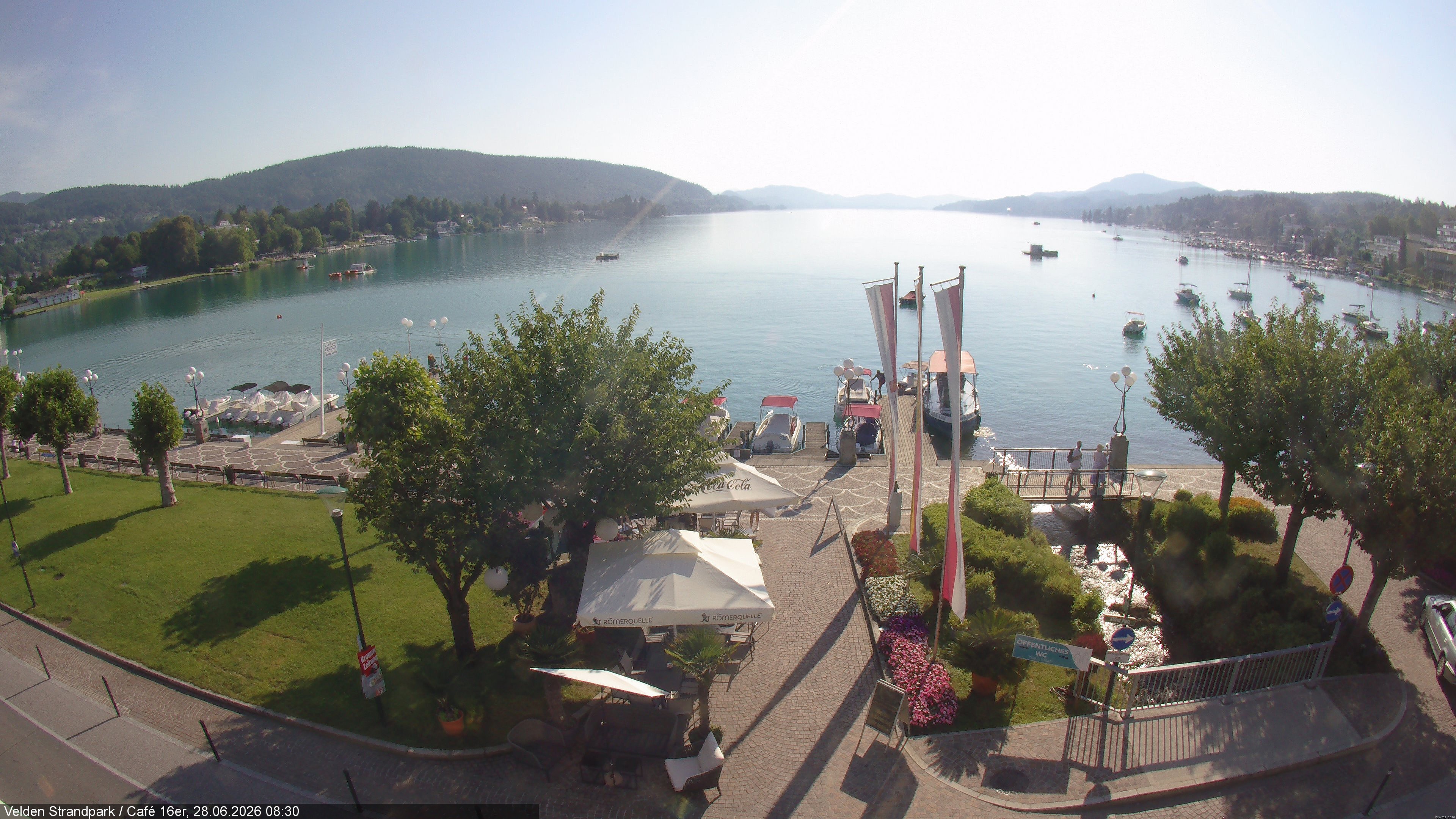 Archiv Foto Webcam Velden Strandpark - Wörthersee
