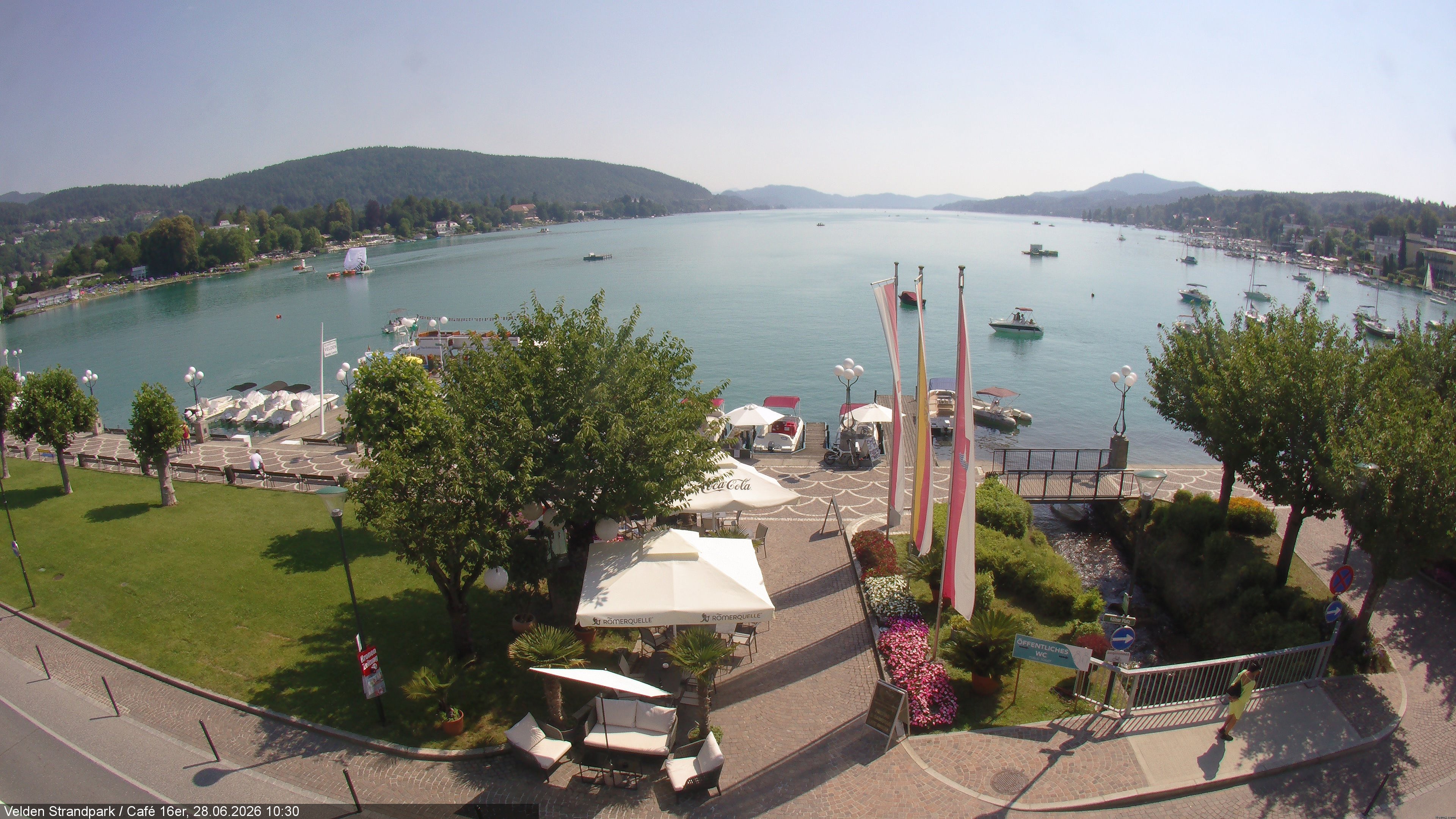 Archiv Foto Webcam Velden Strandpark - Wörthersee