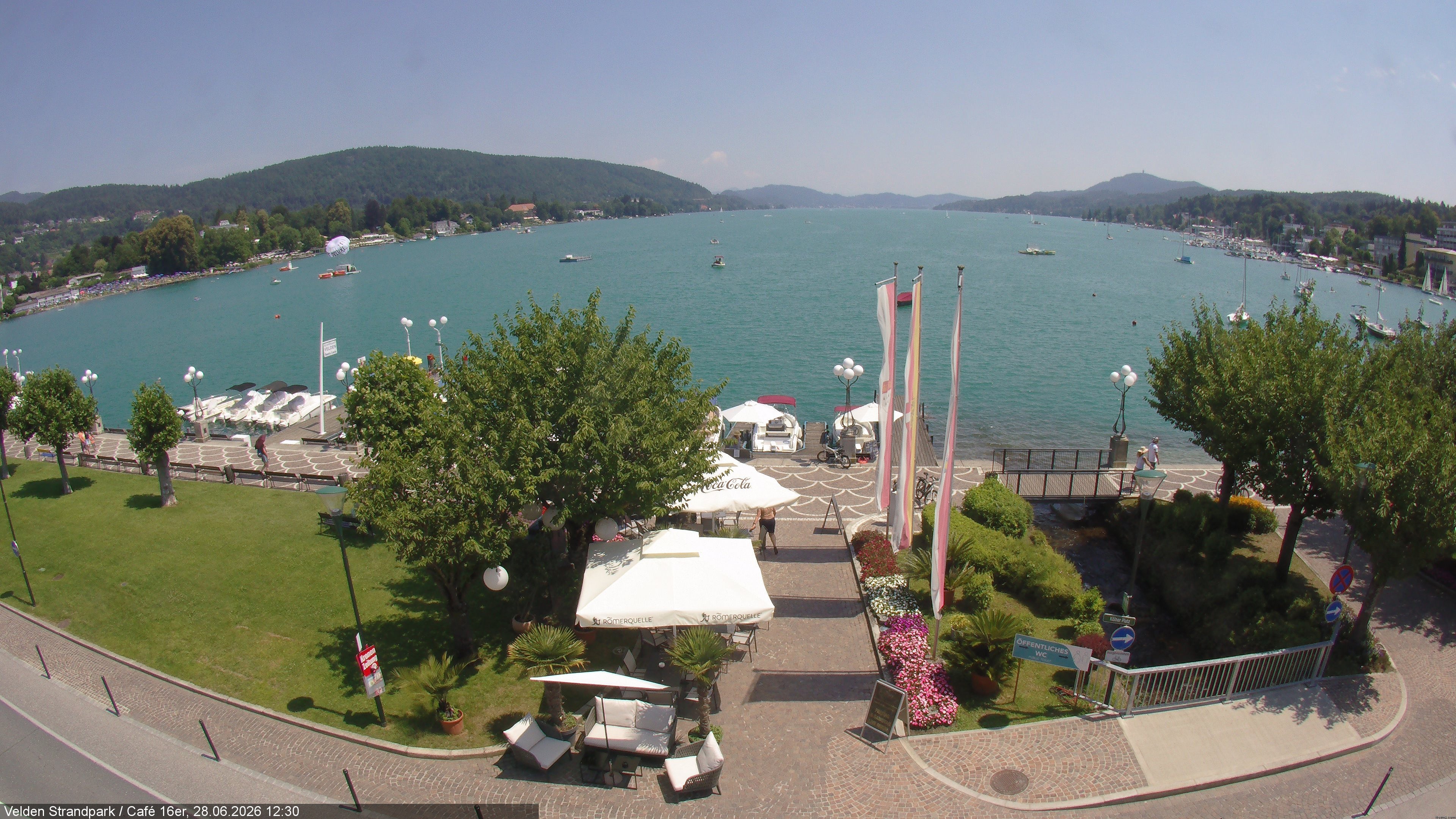 Archiv Foto Webcam Velden Strandpark - Wörthersee