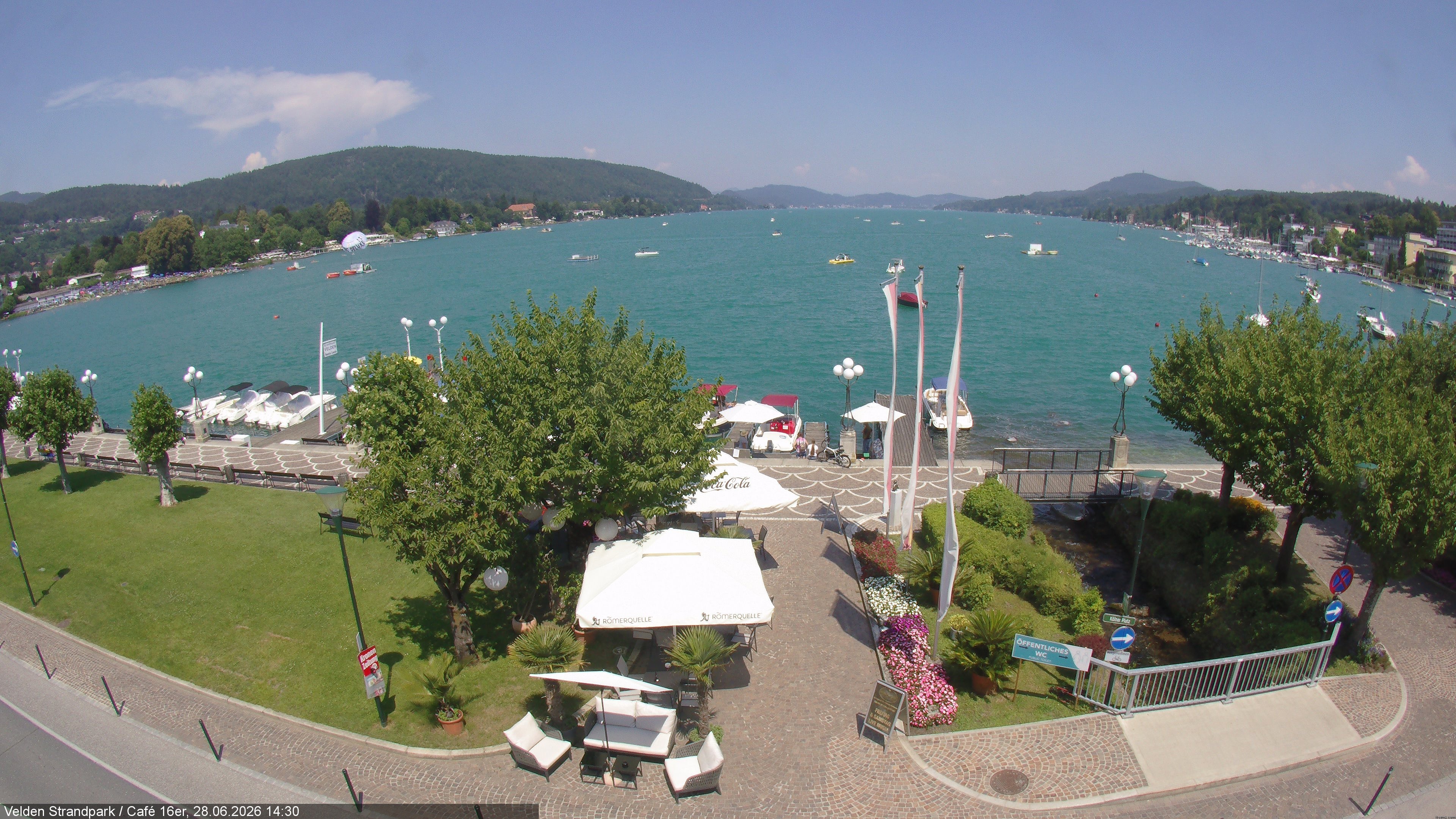 Archiv Foto Webcam Velden Strandpark - Wörthersee