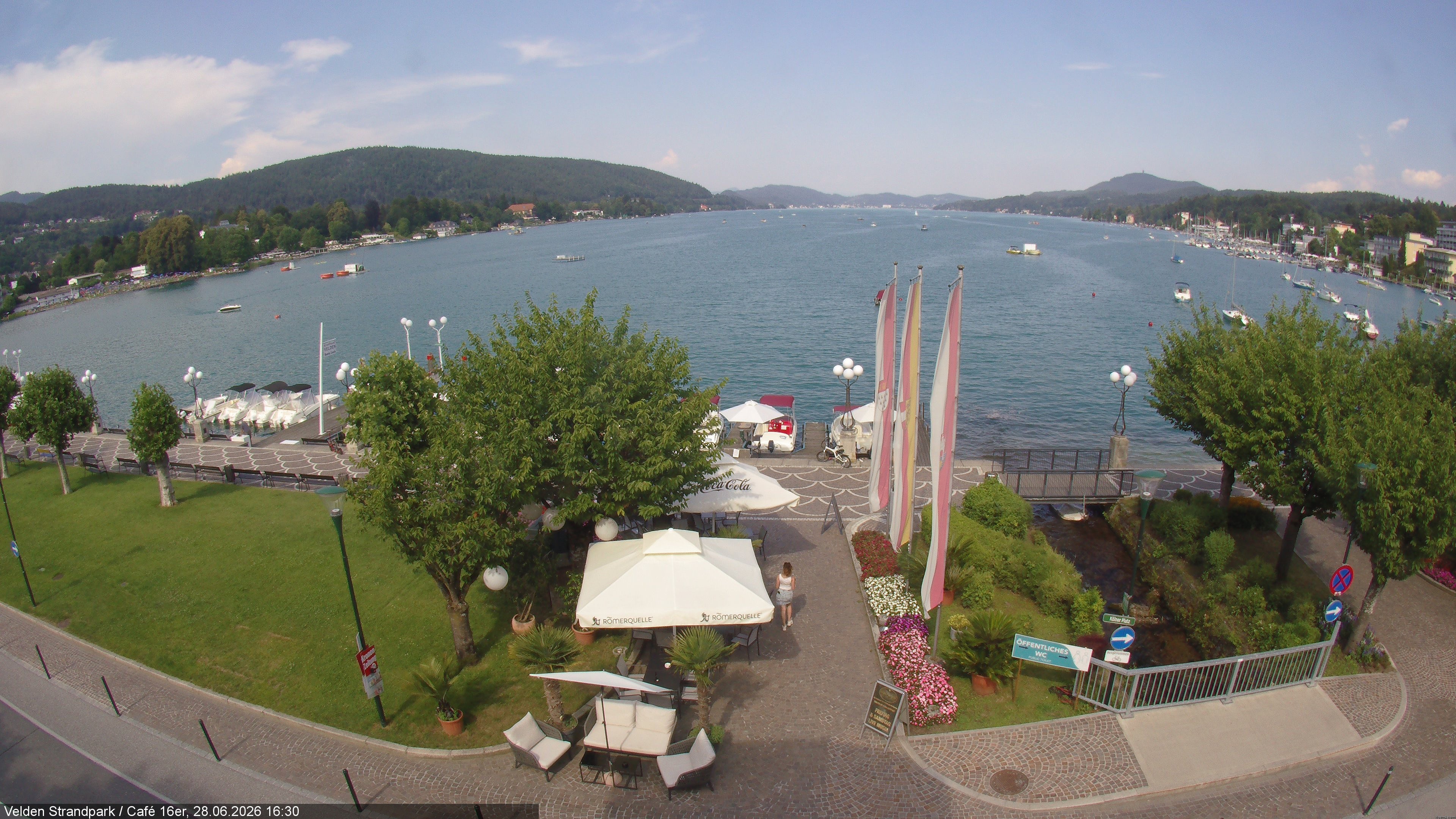 Archiv Foto Webcam Velden Strandpark - Wörthersee