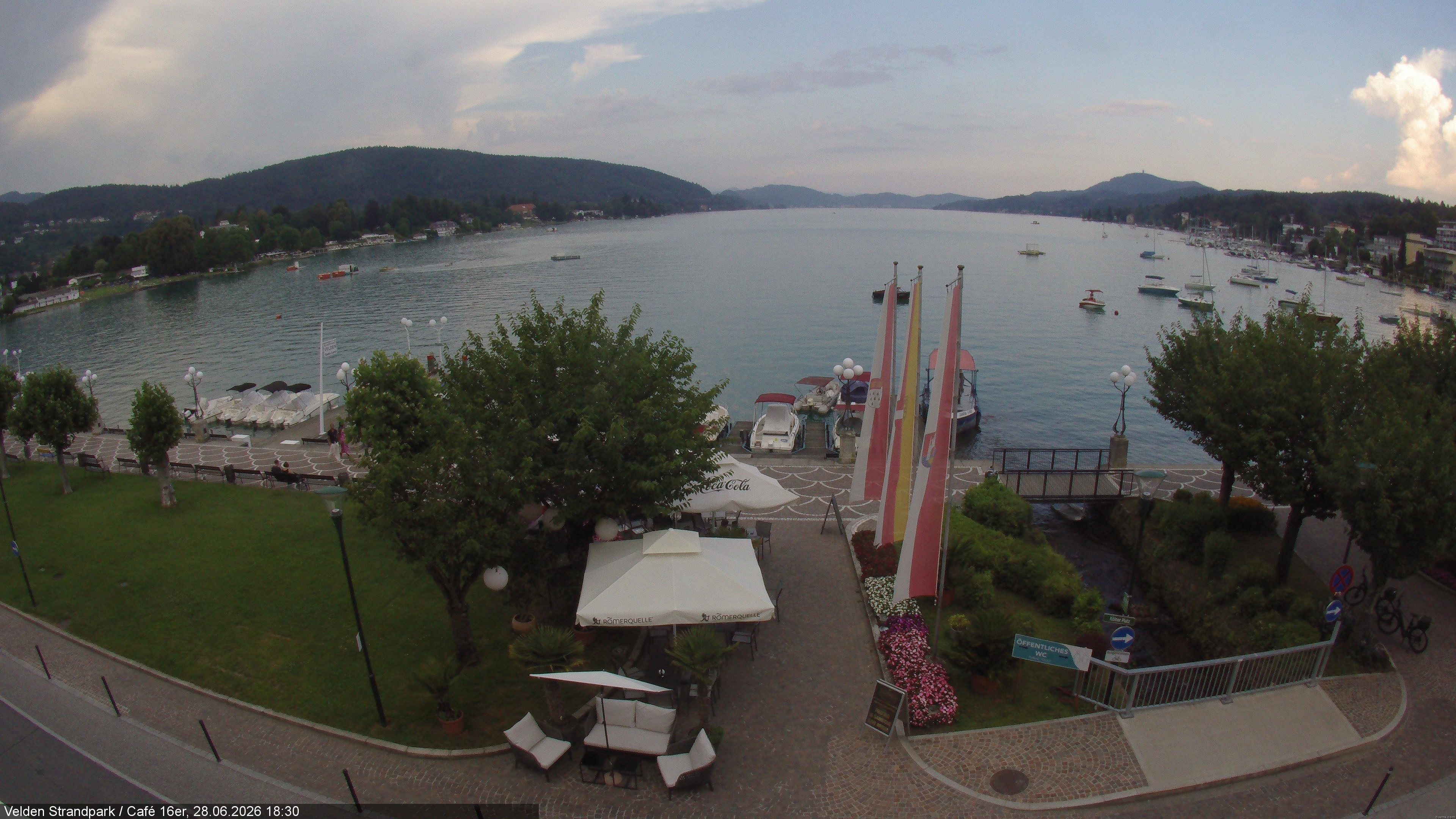 Archiv Foto Webcam Velden Strandpark - Wörthersee