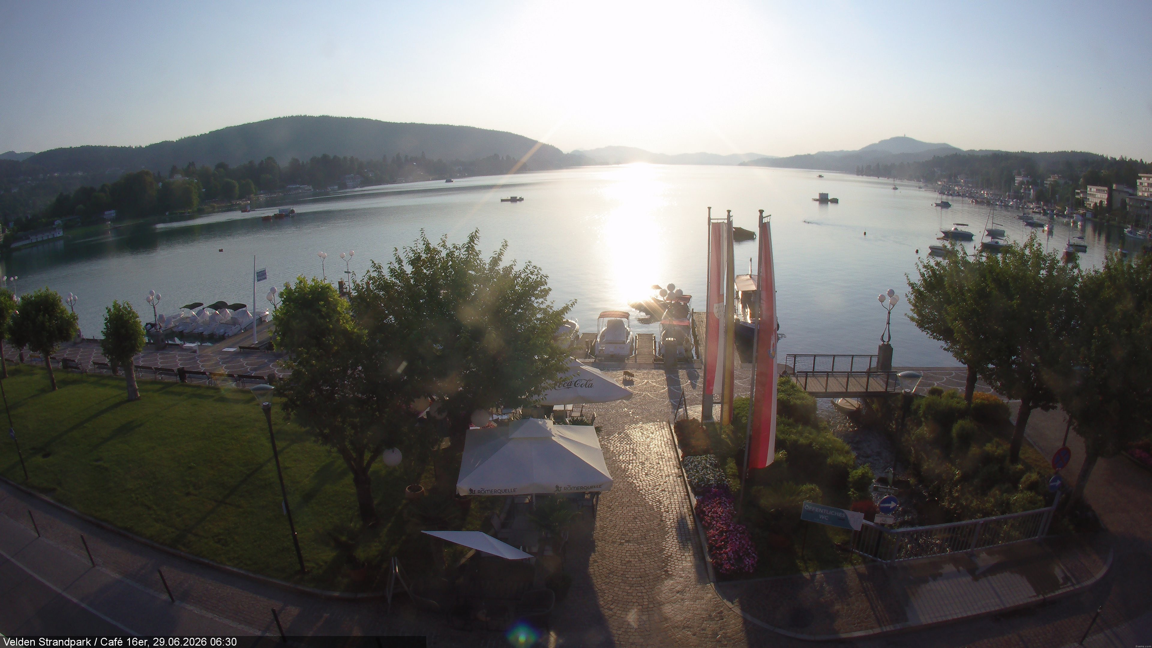 Archiv Foto Webcam Velden Strandpark - Wörthersee
