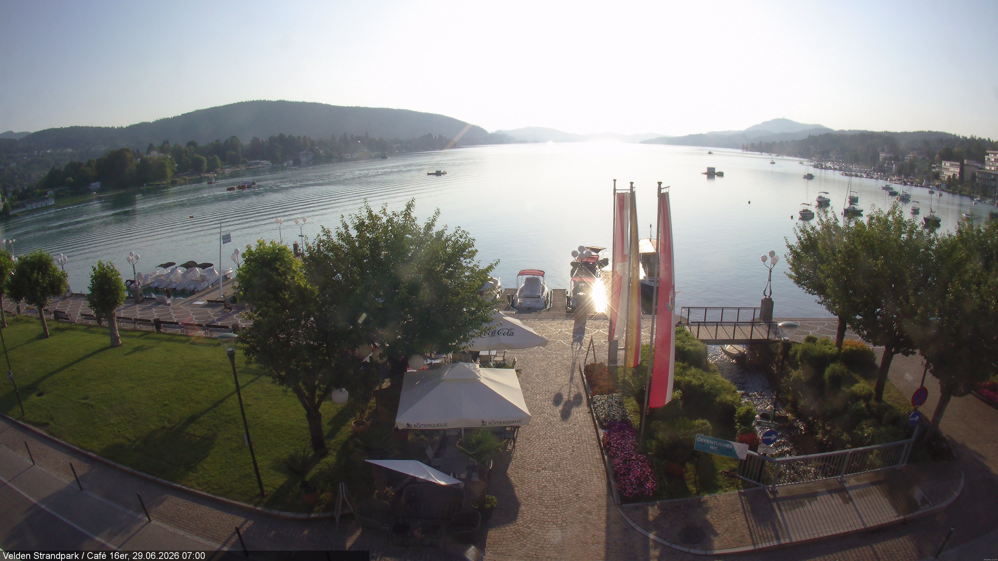 Archiv Foto Webcam Velden Strandpark - Wörthersee