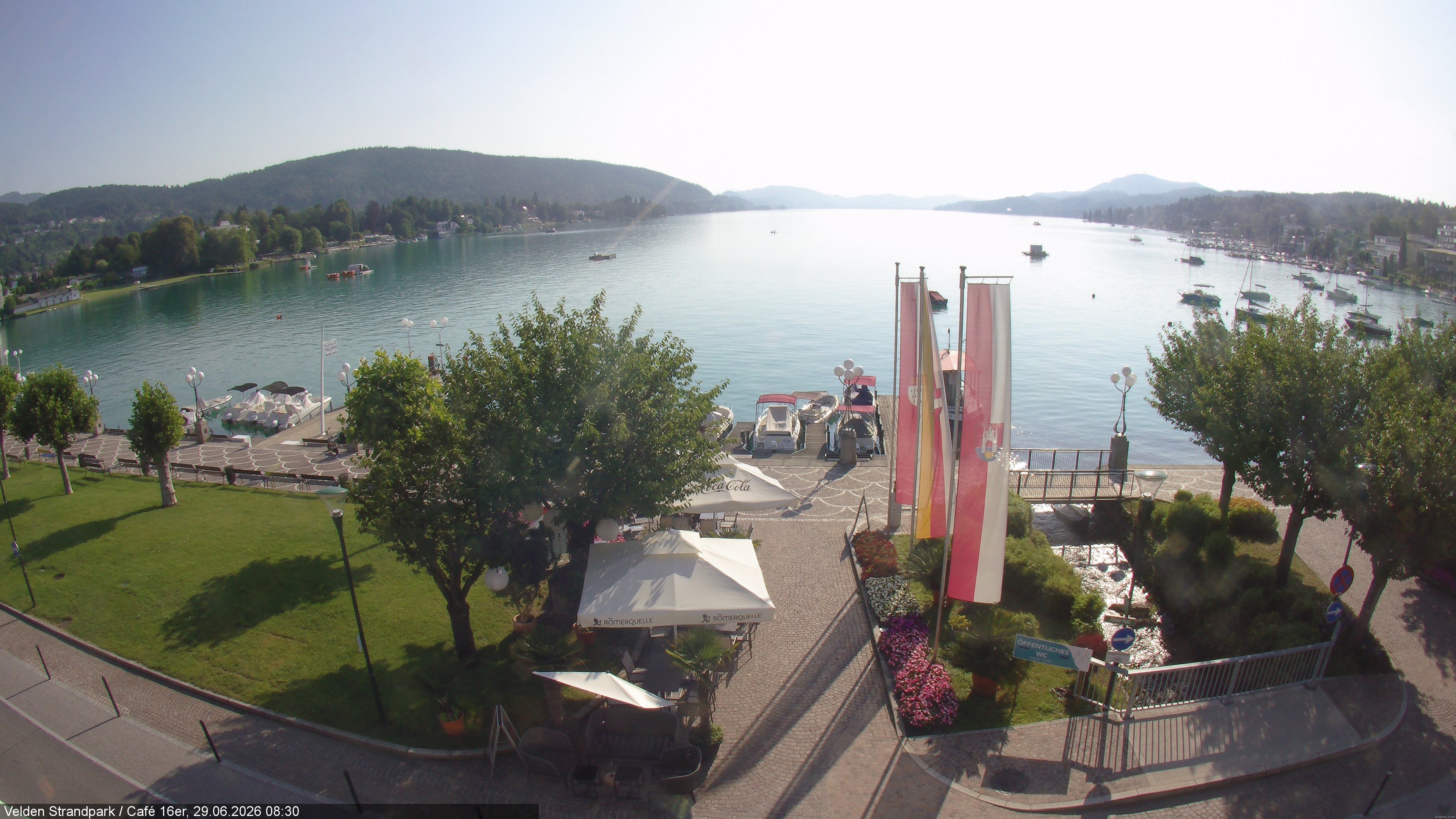 Archiv Foto Webcam Velden Strandpark - Wörthersee