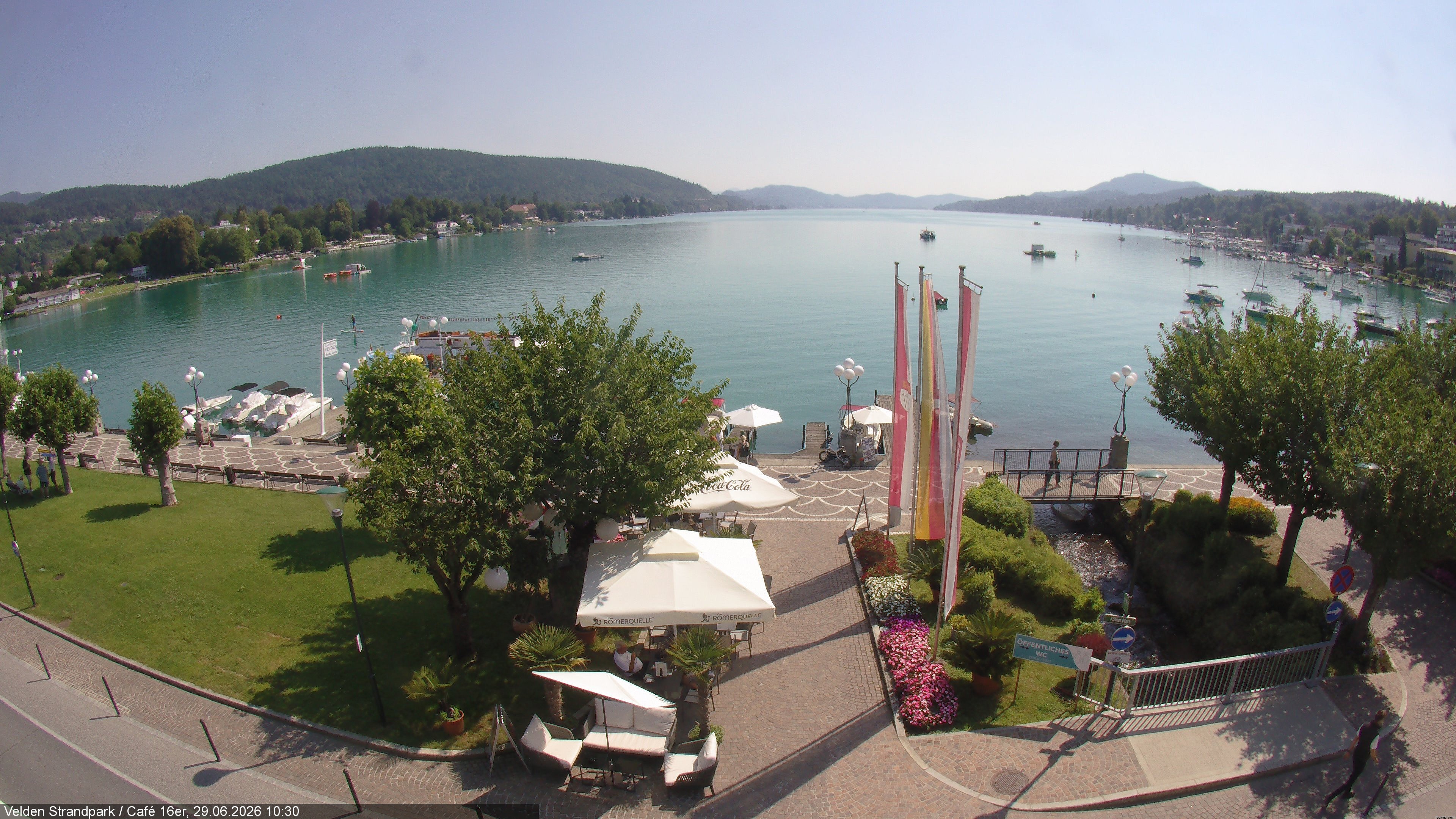 Archiv Foto Webcam Velden Strandpark - Wörthersee