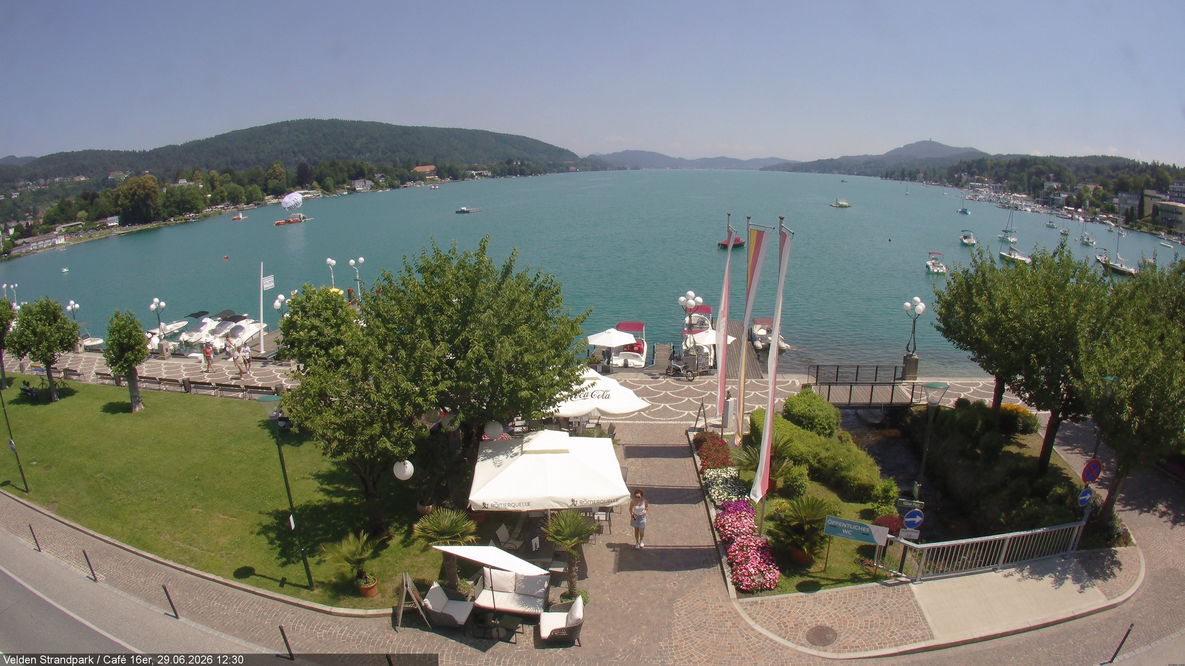 Archiv Foto Webcam Velden Strandpark - Wörthersee