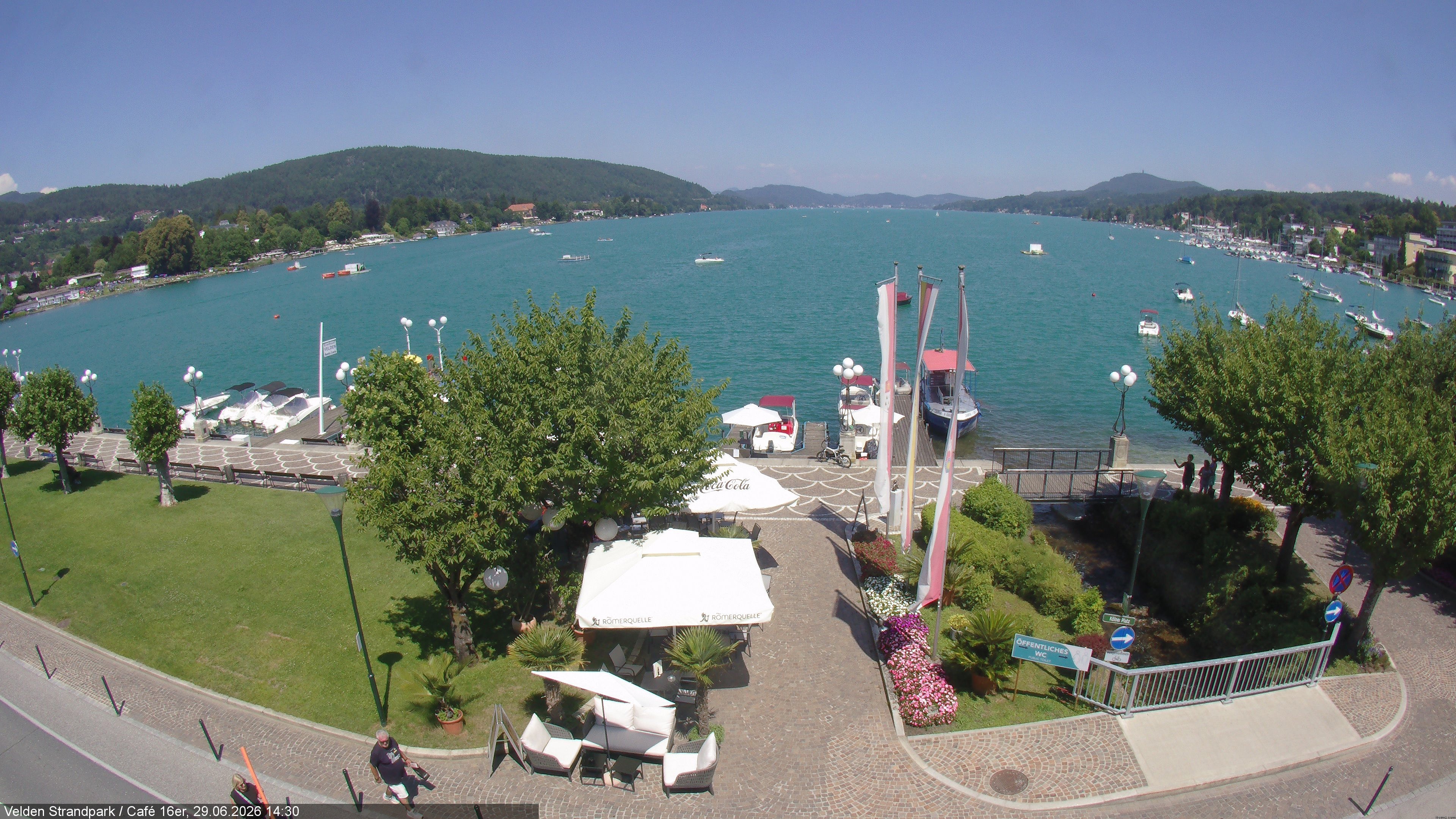 Archiv Foto Webcam Velden Strandpark - Wörthersee