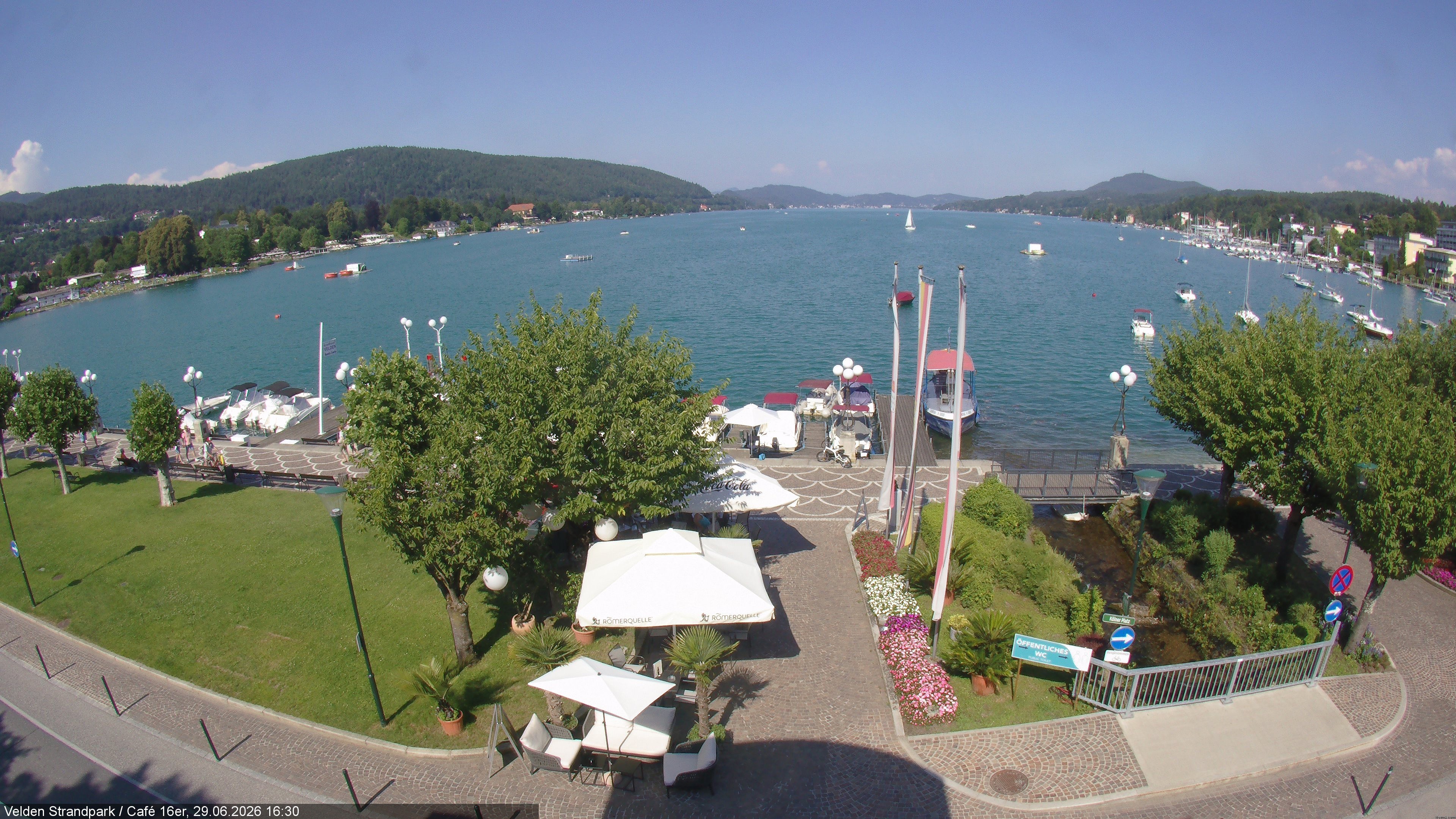 Archiv Foto Webcam Velden Strandpark - Wörthersee