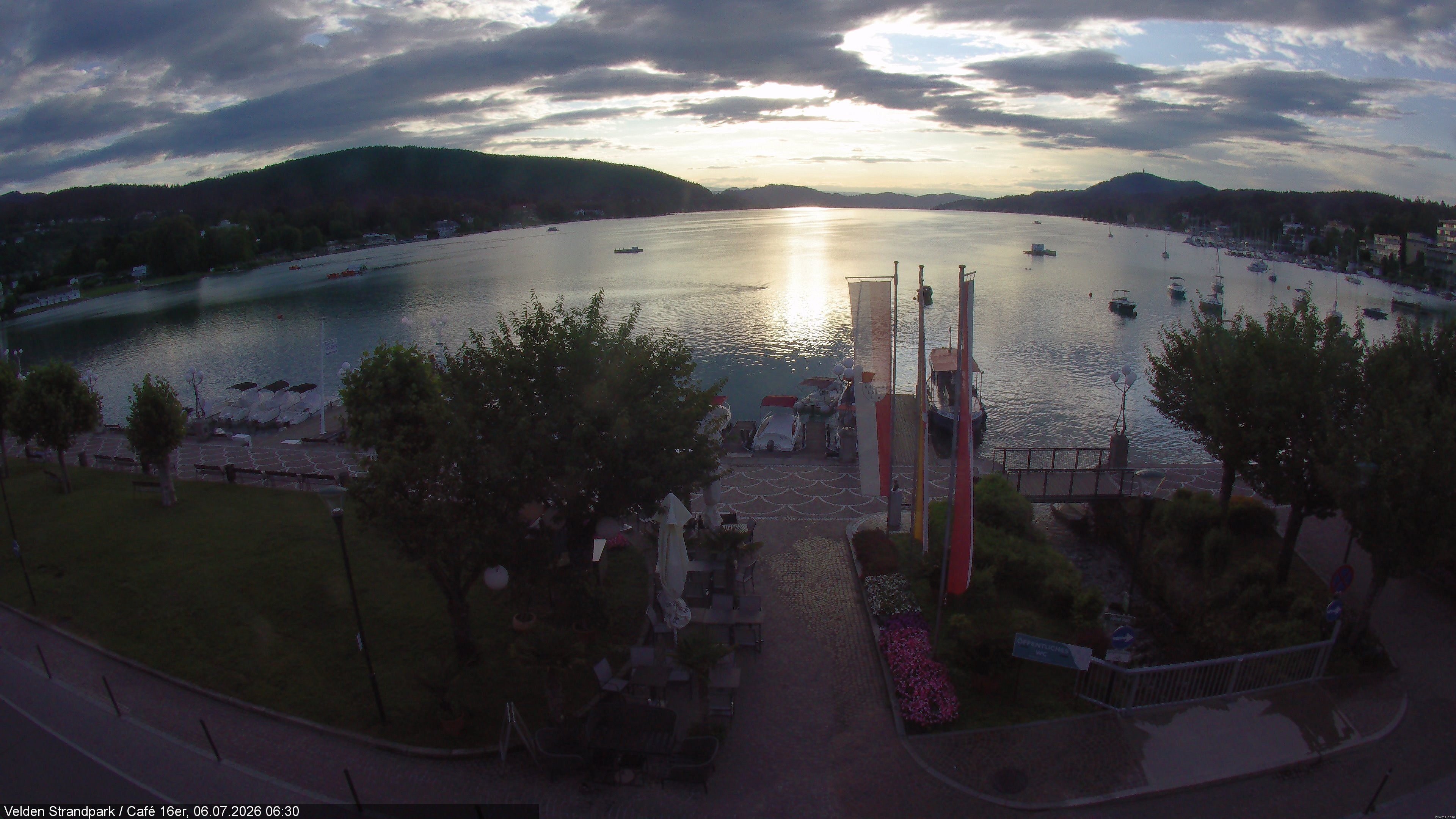 Archiv Foto Webcam Velden Strandpark - Wörthersee