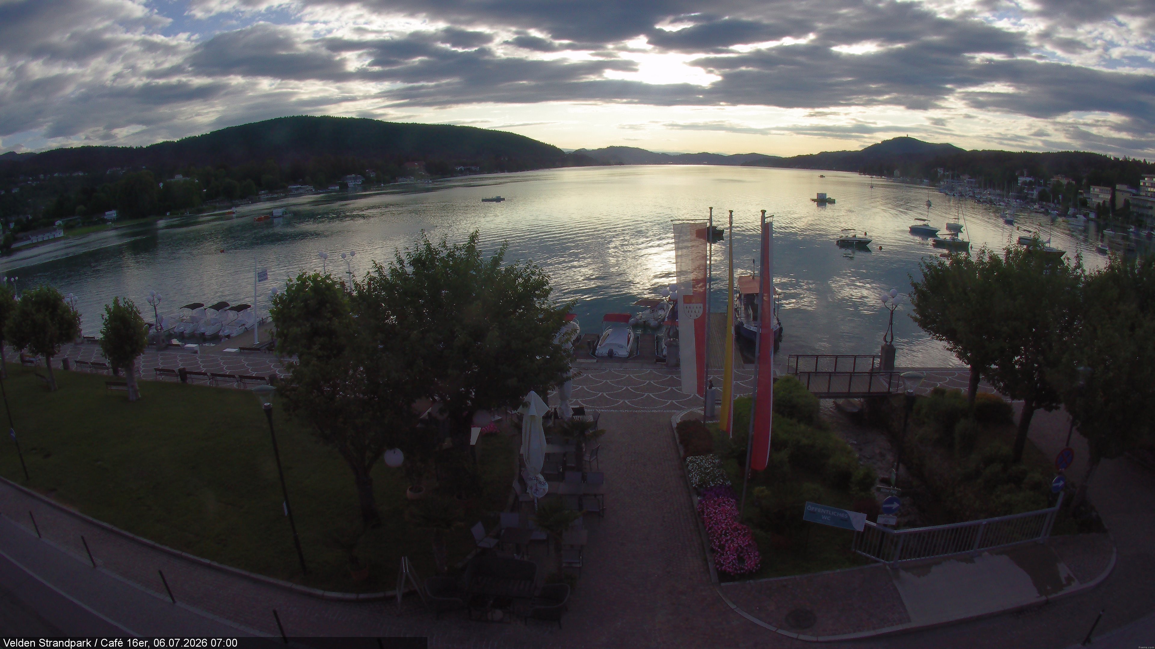 Archiv Foto Webcam Velden Strandpark - Wörthersee