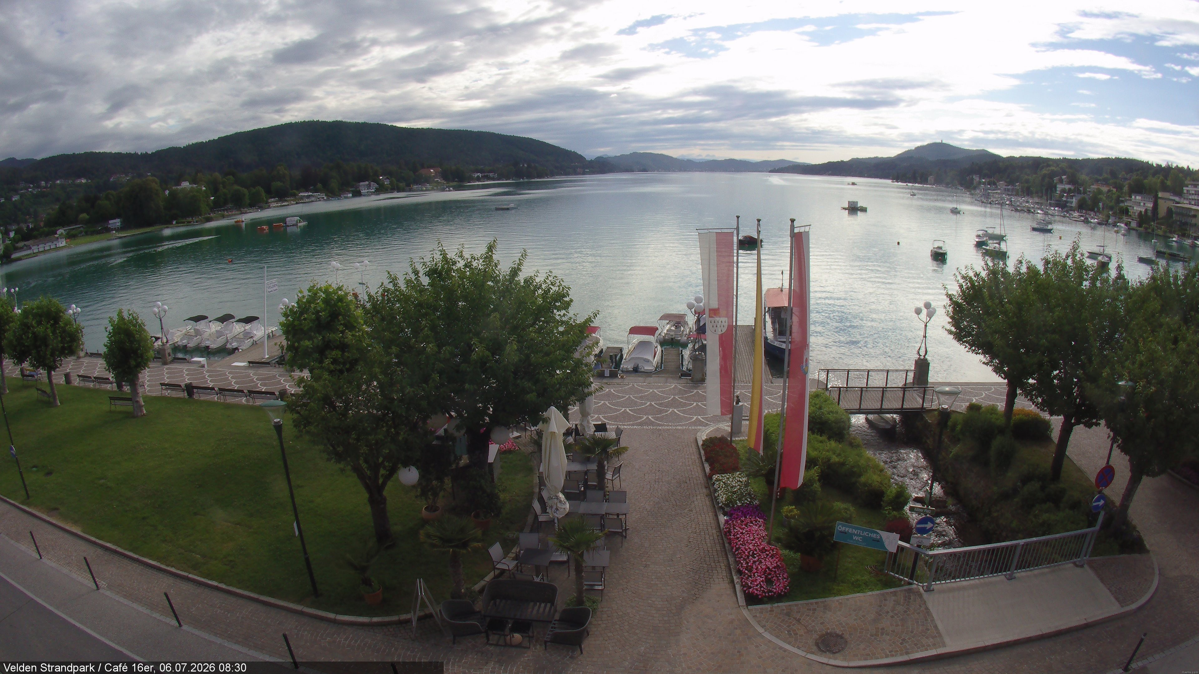 Archiv Foto Webcam Velden Strandpark - Wörthersee