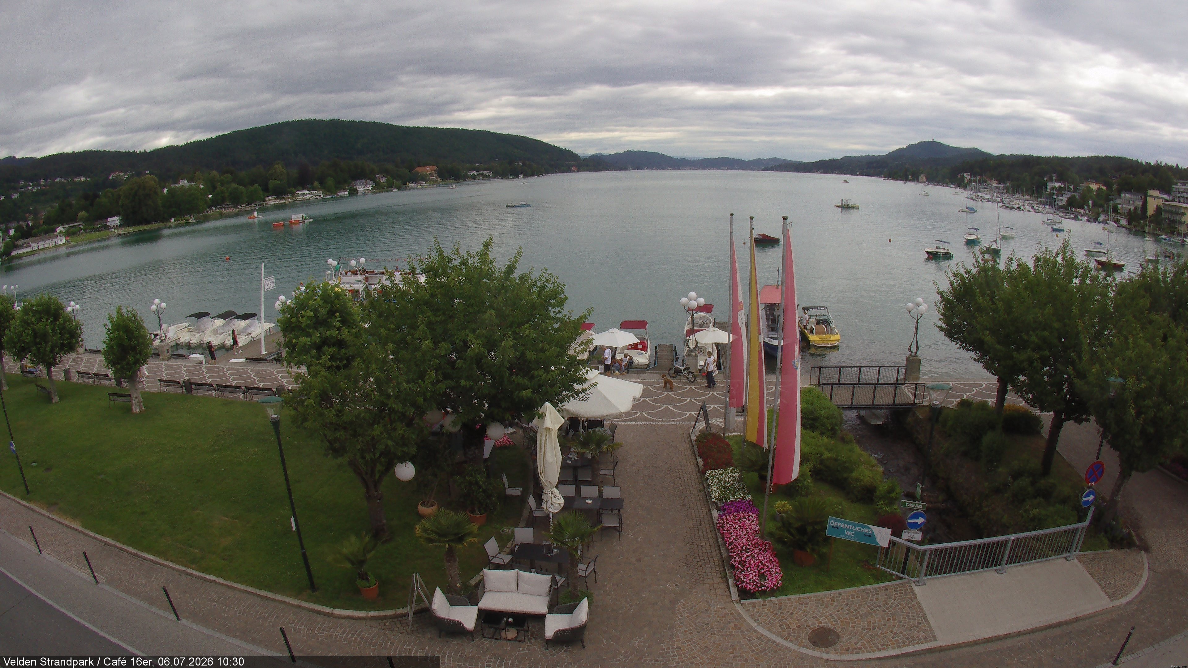 Archiv Foto Webcam Velden Strandpark - Wörthersee