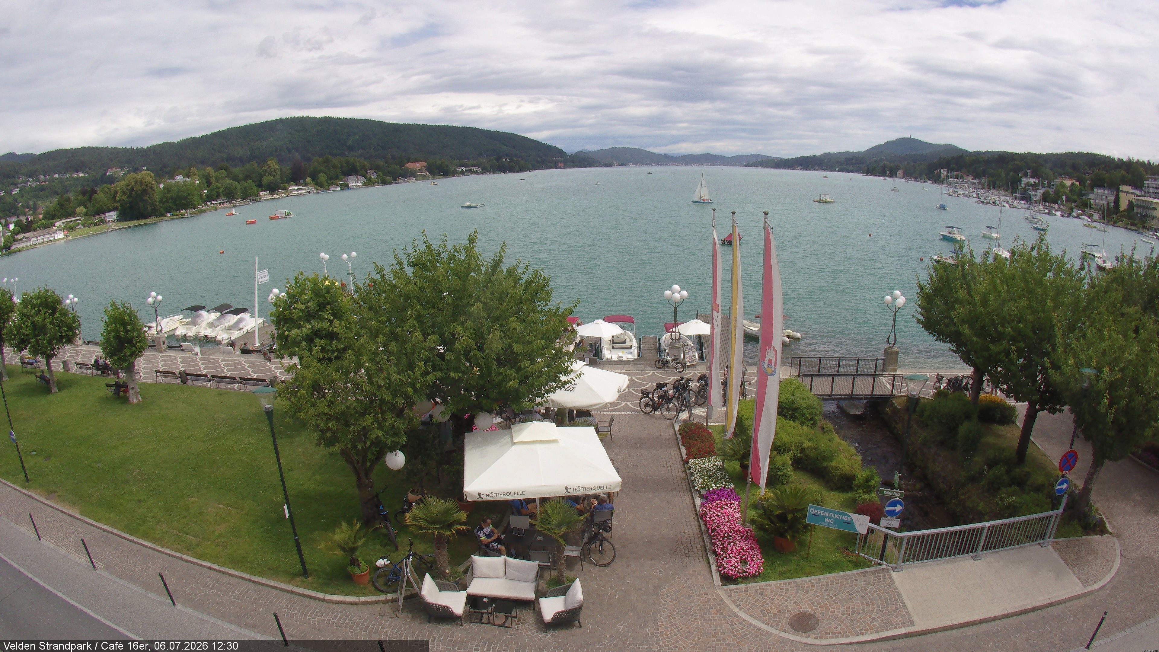 Archiv Foto Webcam Velden Strandpark - Wörthersee