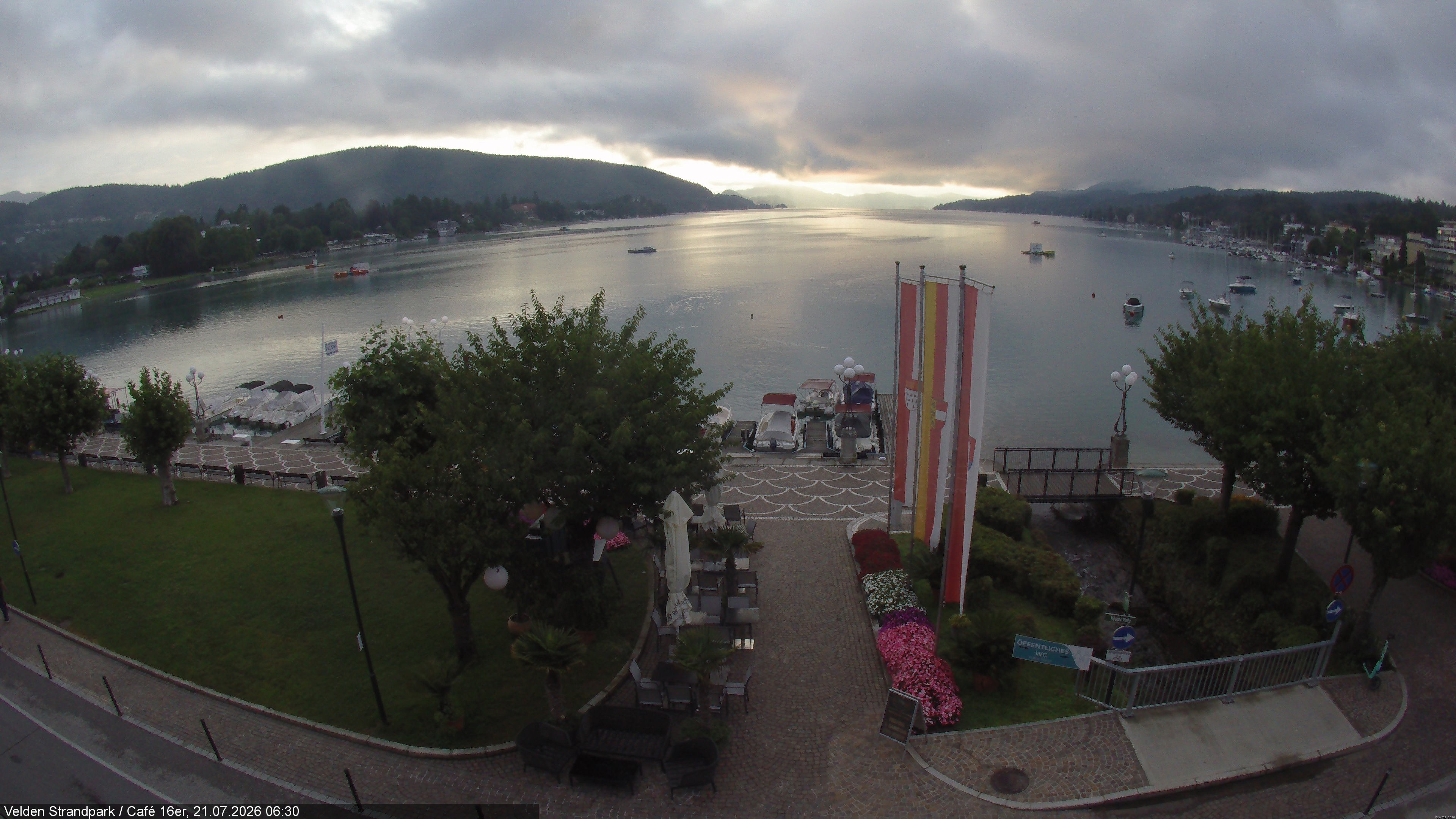 Archiv Foto Webcam Velden Strandpark - Wörthersee