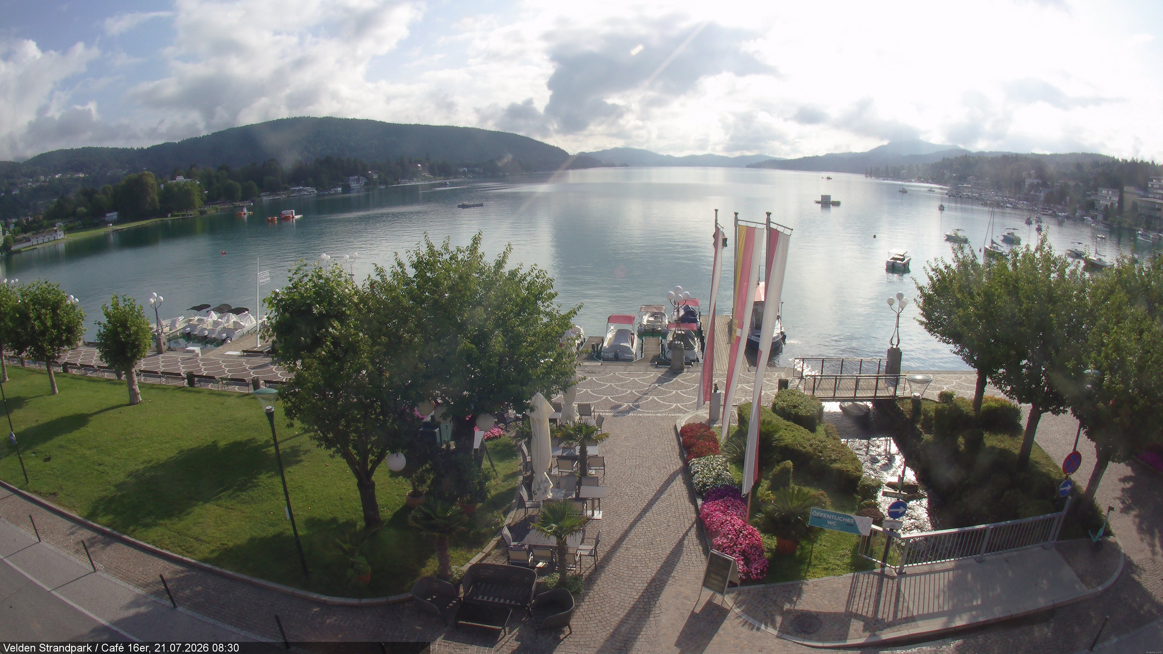 Archiv Foto Webcam Velden Strandpark - Wörthersee