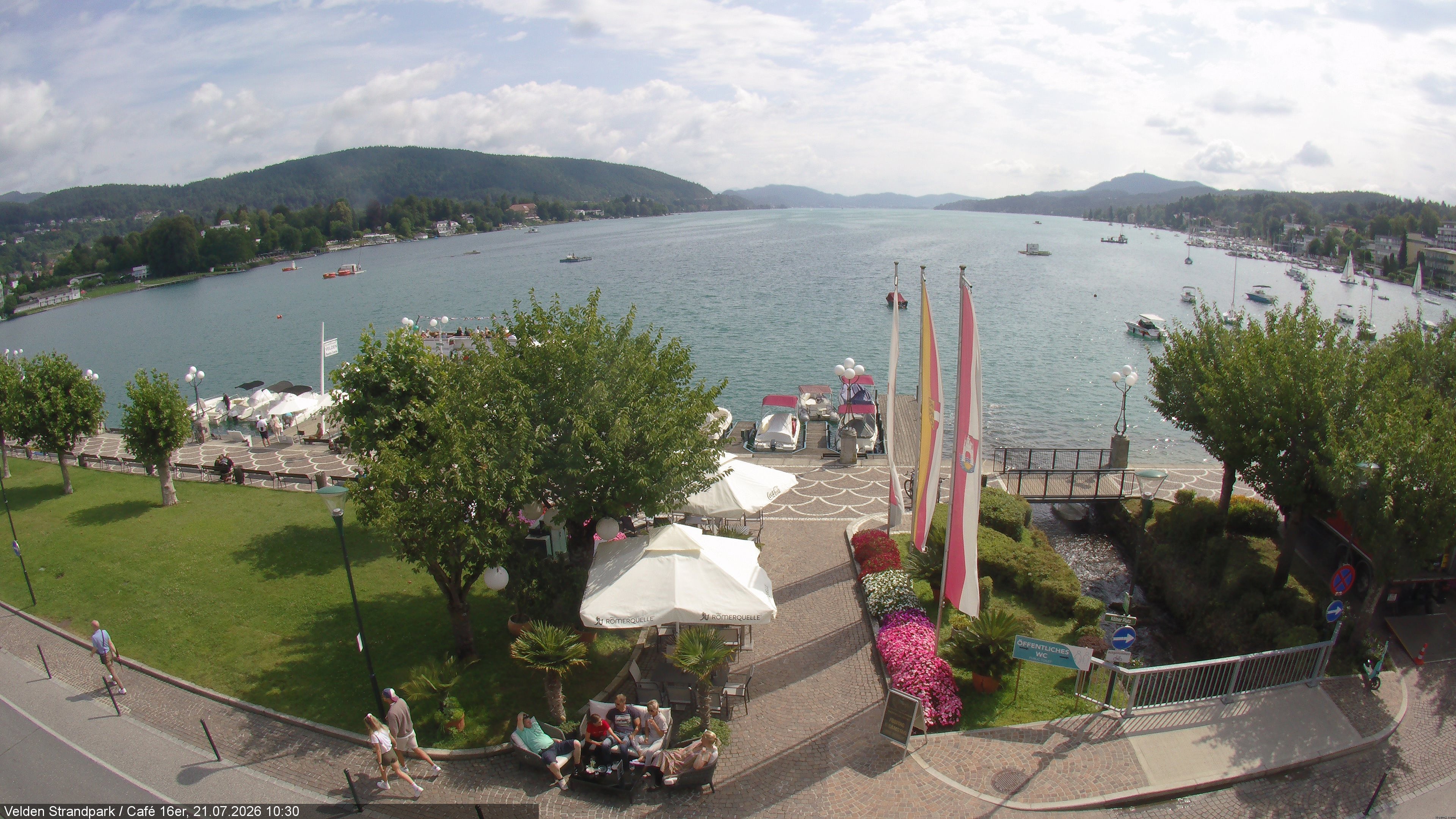 Archiv Foto Webcam Velden Strandpark - Wörthersee