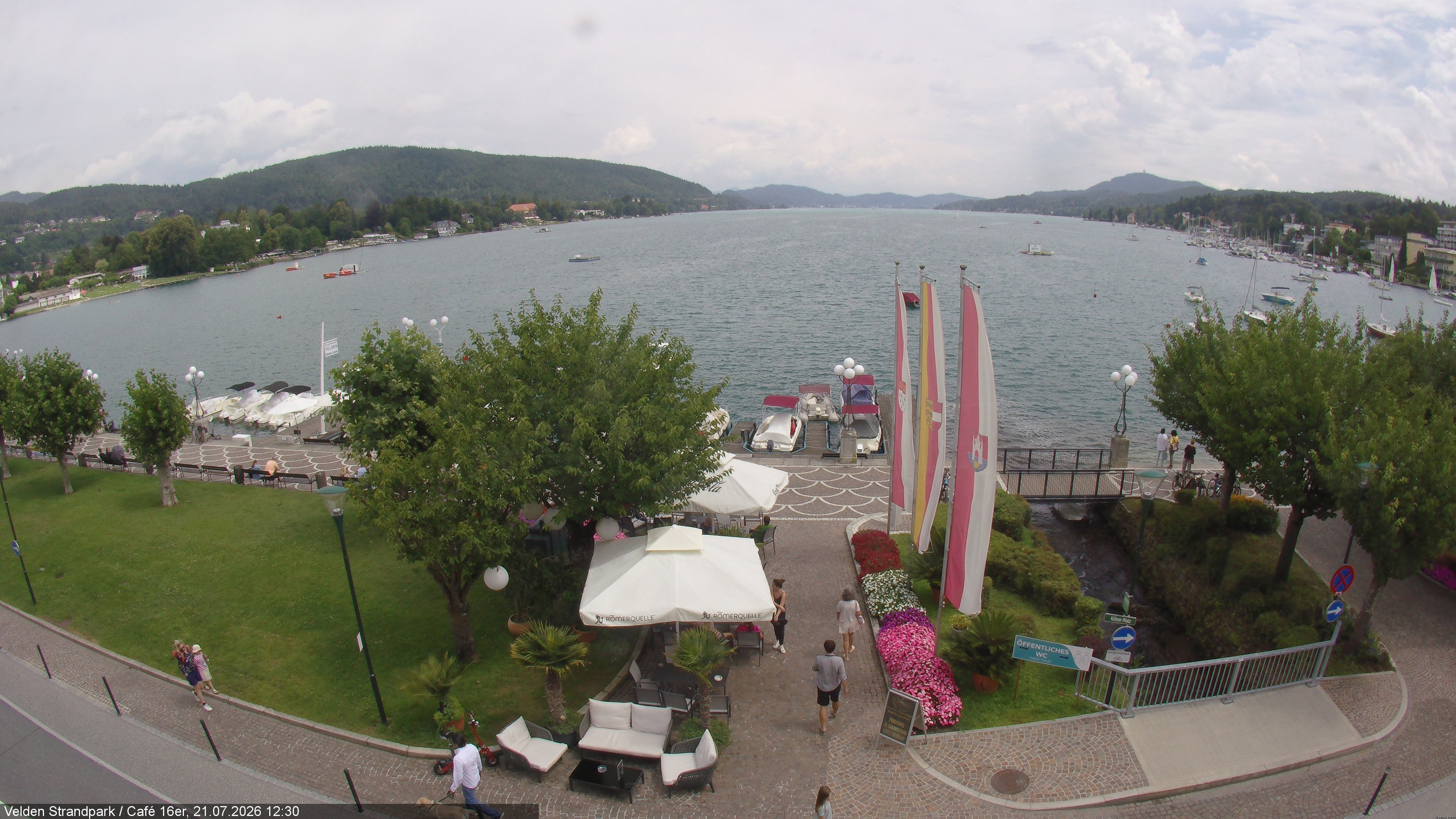 Archiv Foto Webcam Velden Strandpark - Wörthersee