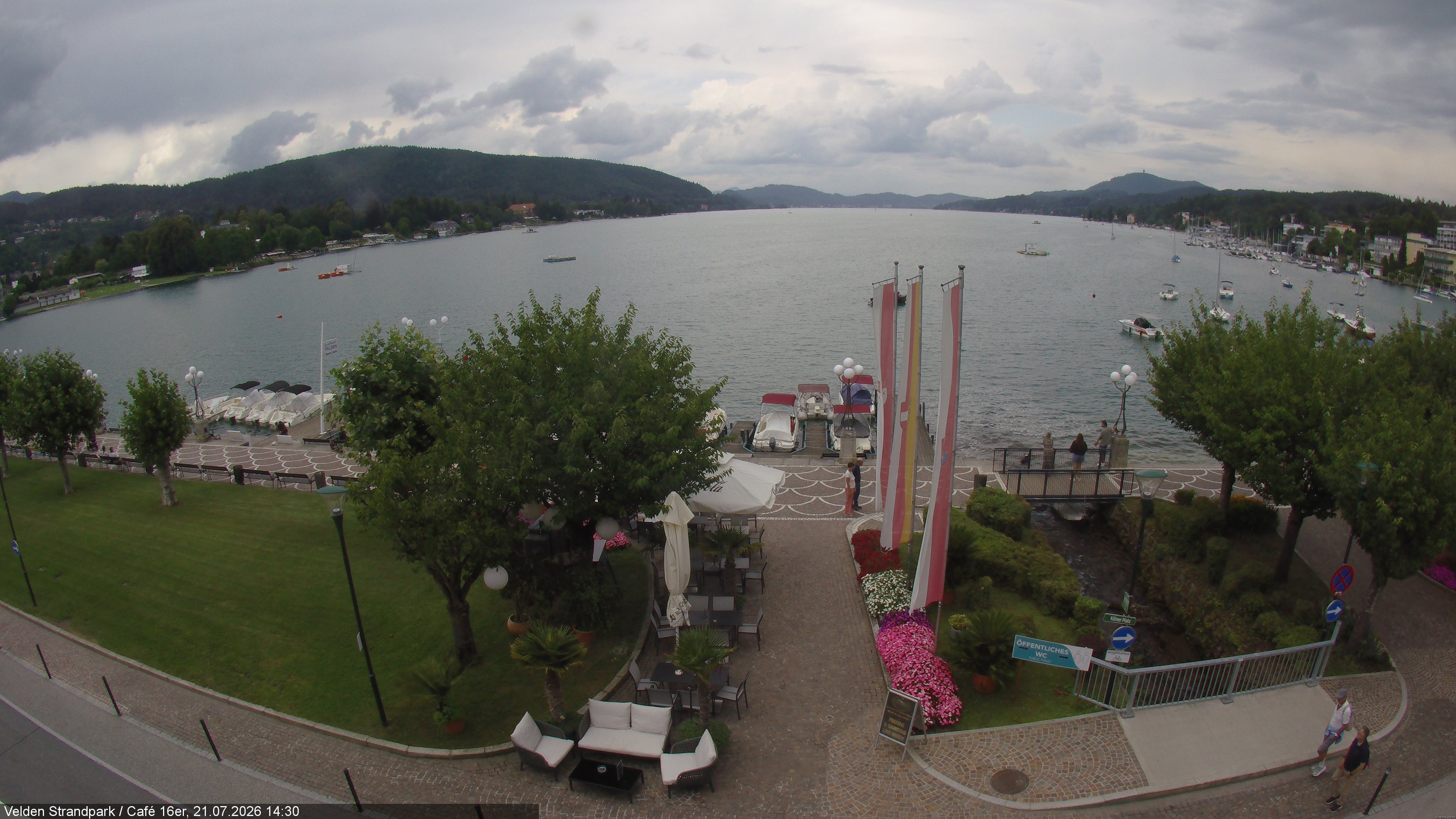 Archiv Foto Webcam Velden Strandpark - Wörthersee