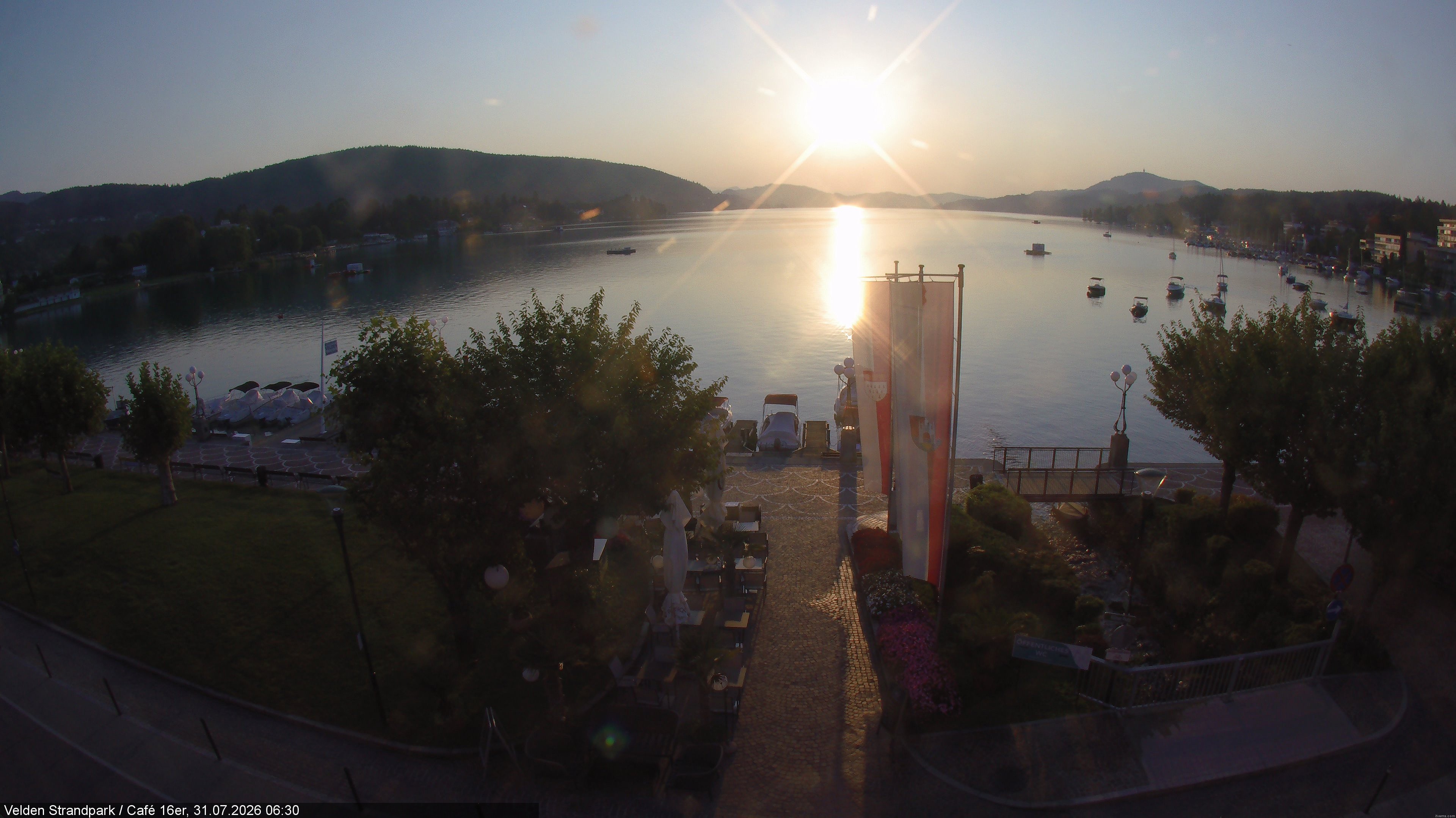 Archiv Foto Webcam Velden Strandpark - Wörthersee