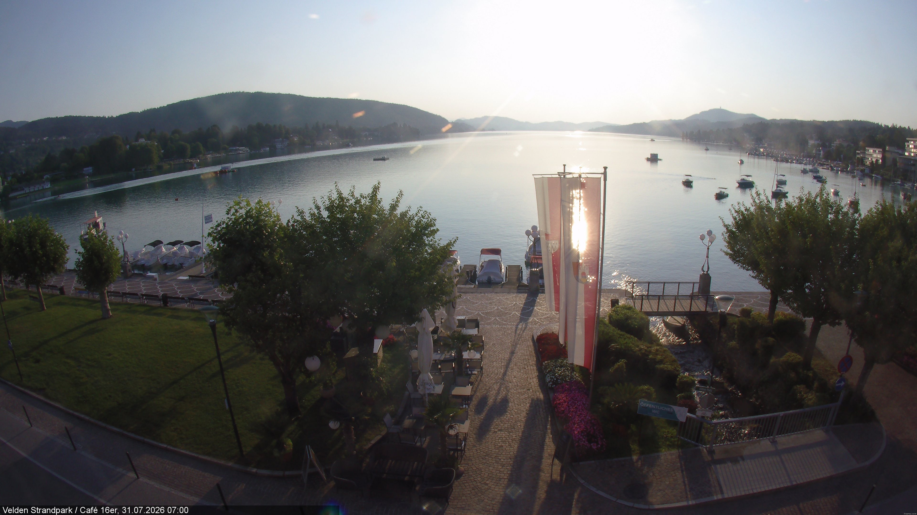 Archiv Foto Webcam Velden Strandpark - Wörthersee