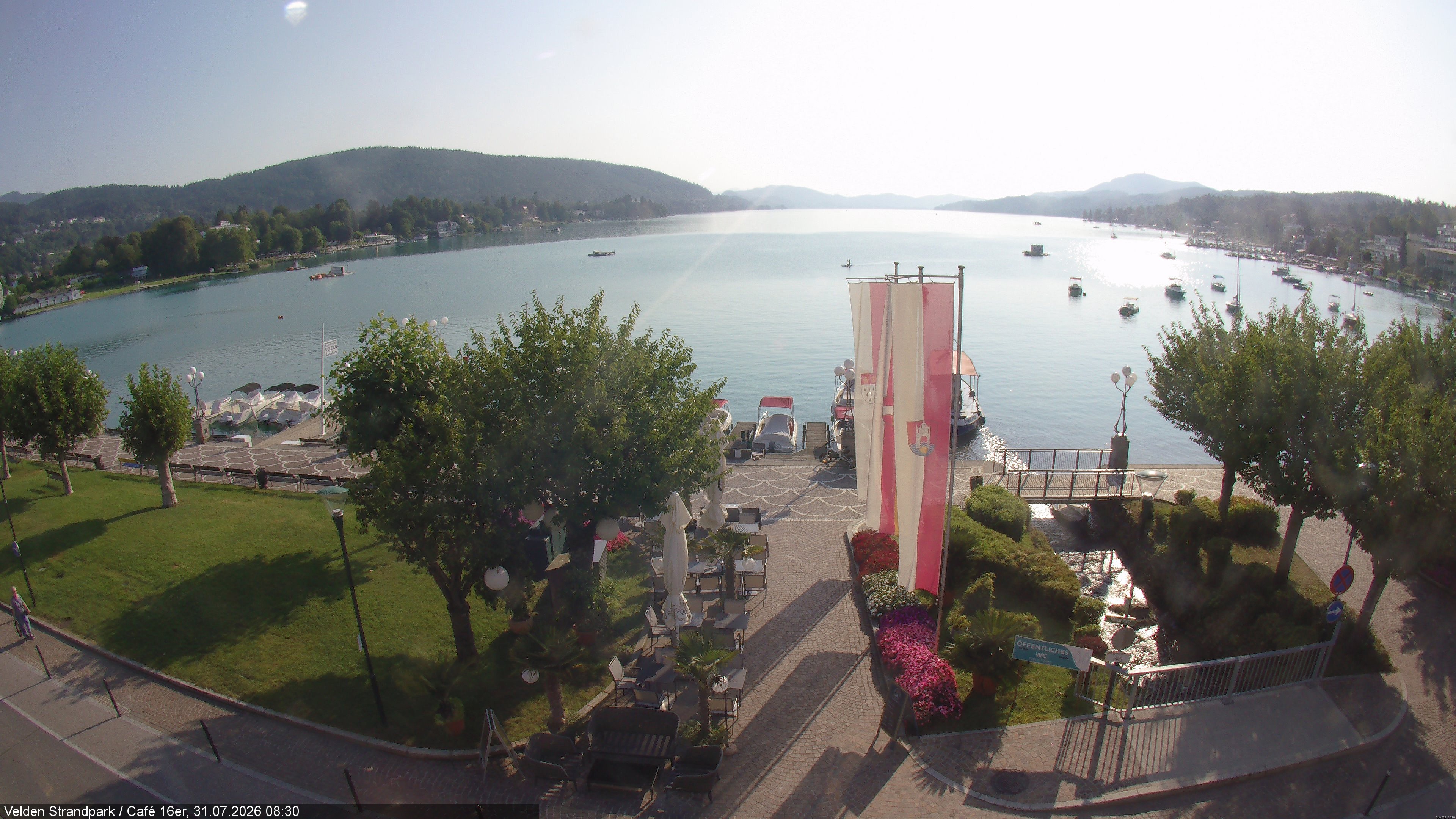 Archiv Foto Webcam Velden Strandpark - Wörthersee