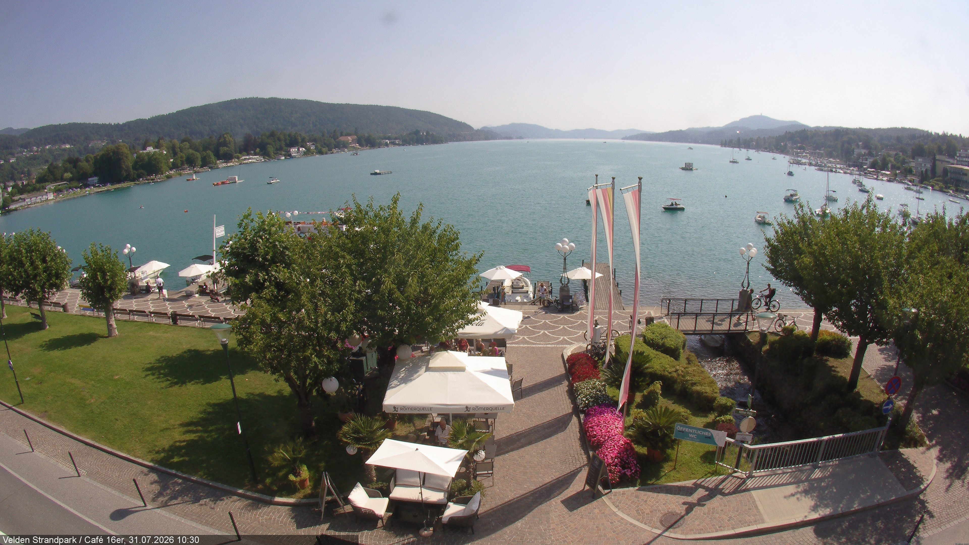 Archiv Foto Webcam Velden Strandpark - Wörthersee