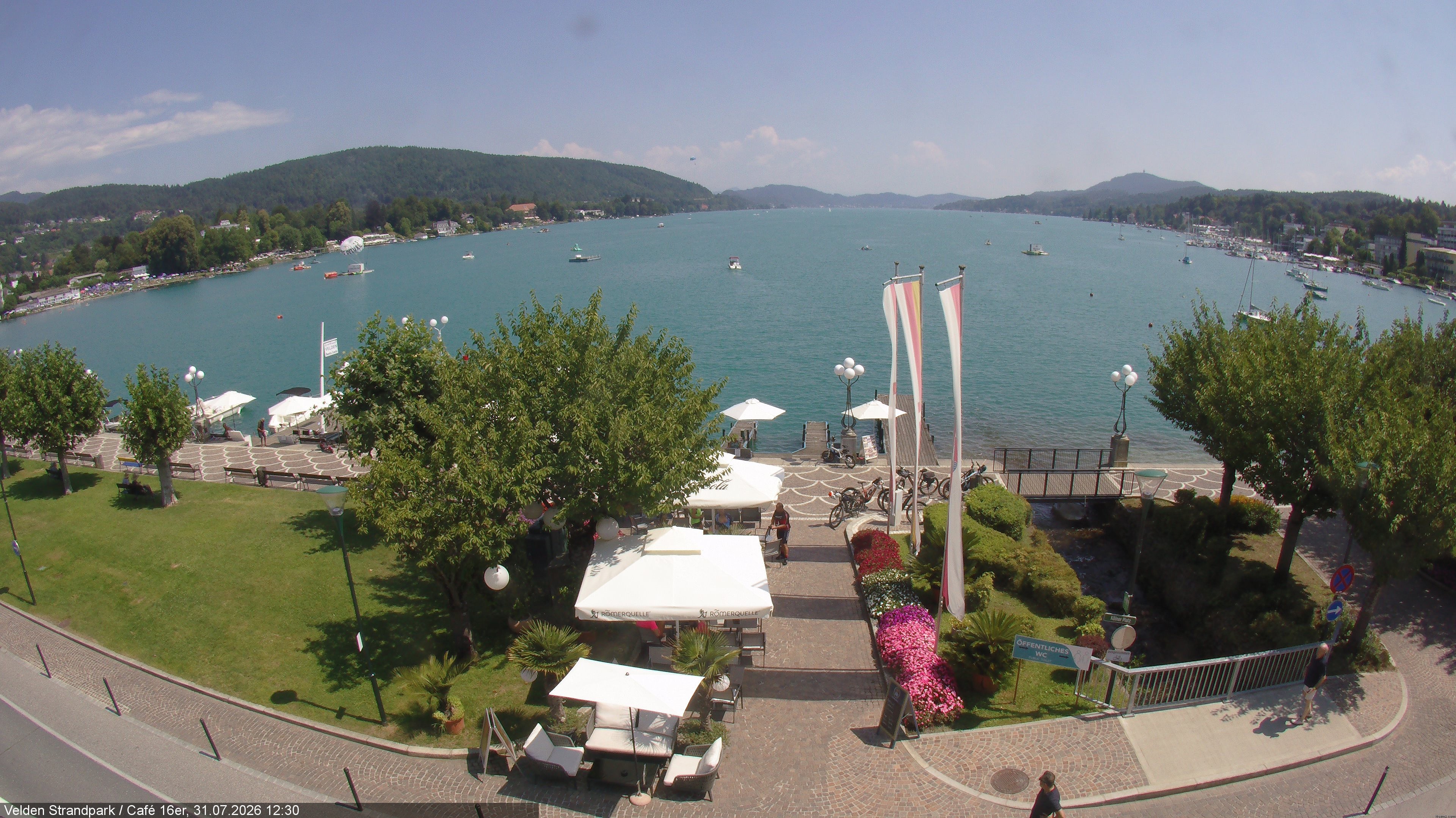 Archiv Foto Webcam Velden Strandpark - Wörthersee