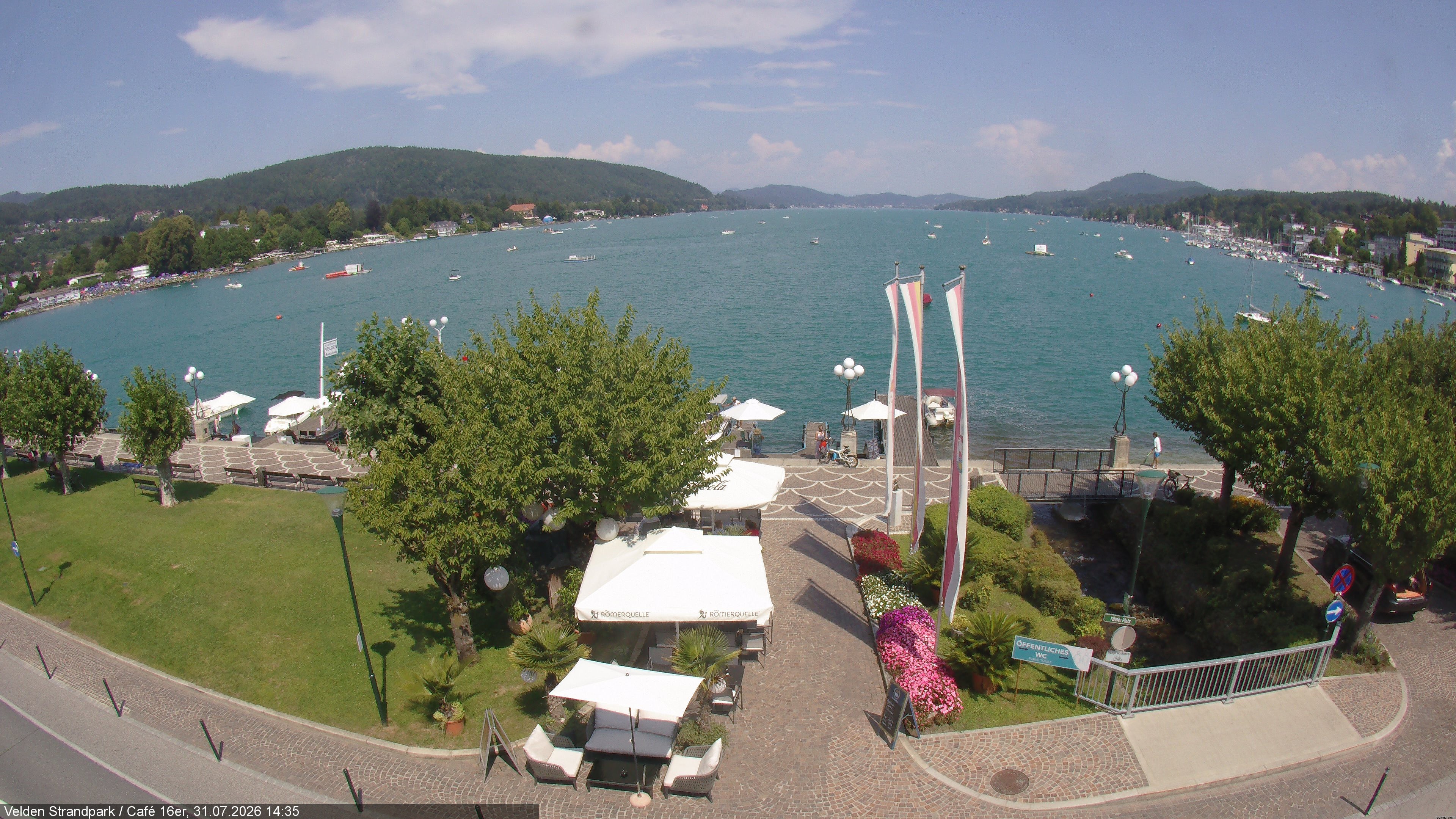 Archiv Foto Webcam Velden Strandpark - Wörthersee