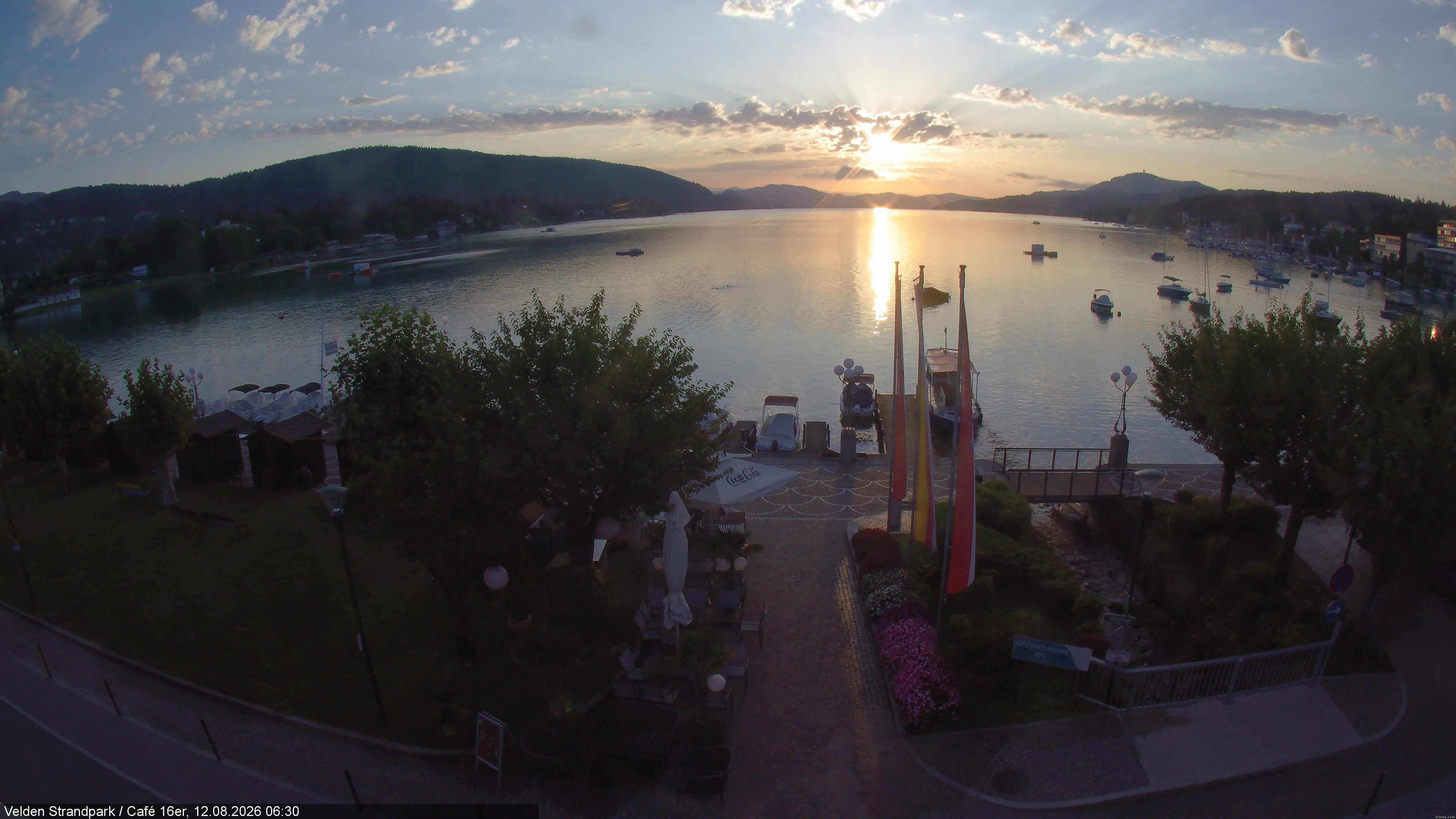 Archiv Foto Webcam Velden Strandpark - Wörthersee