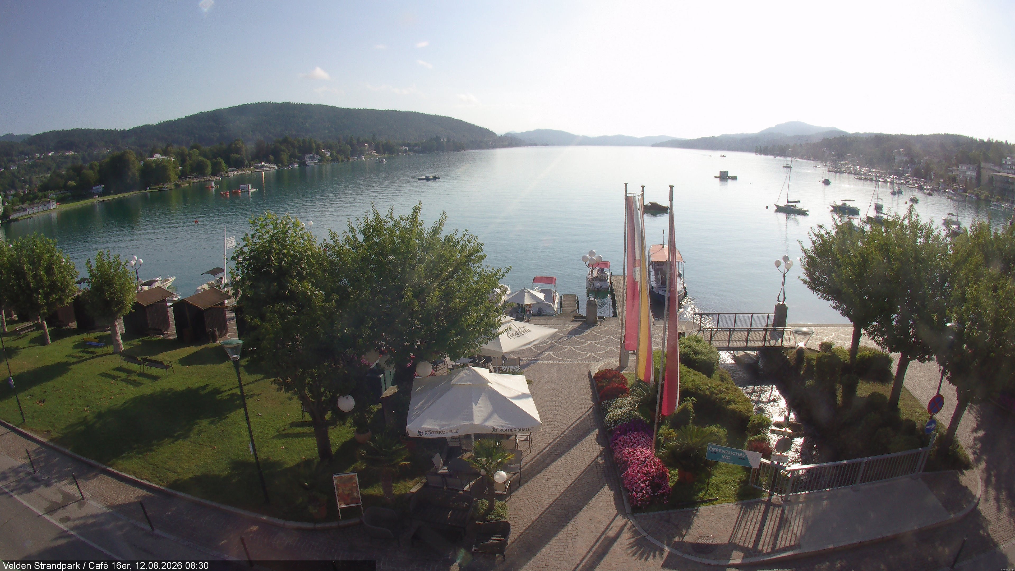 Archiv Foto Webcam Velden Strandpark - Wörthersee