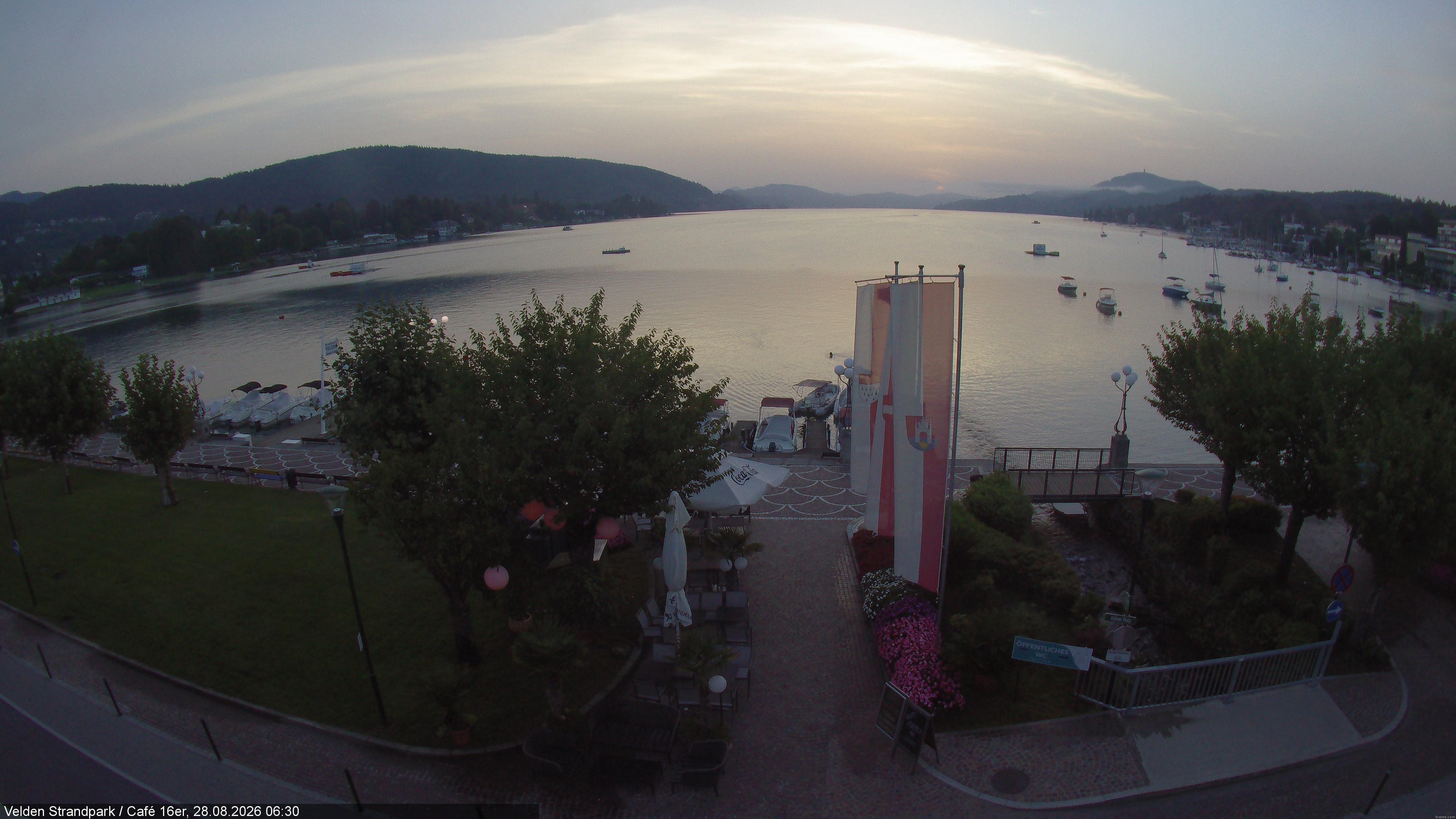 Archiv Foto Webcam Velden Strandpark - Wörthersee
