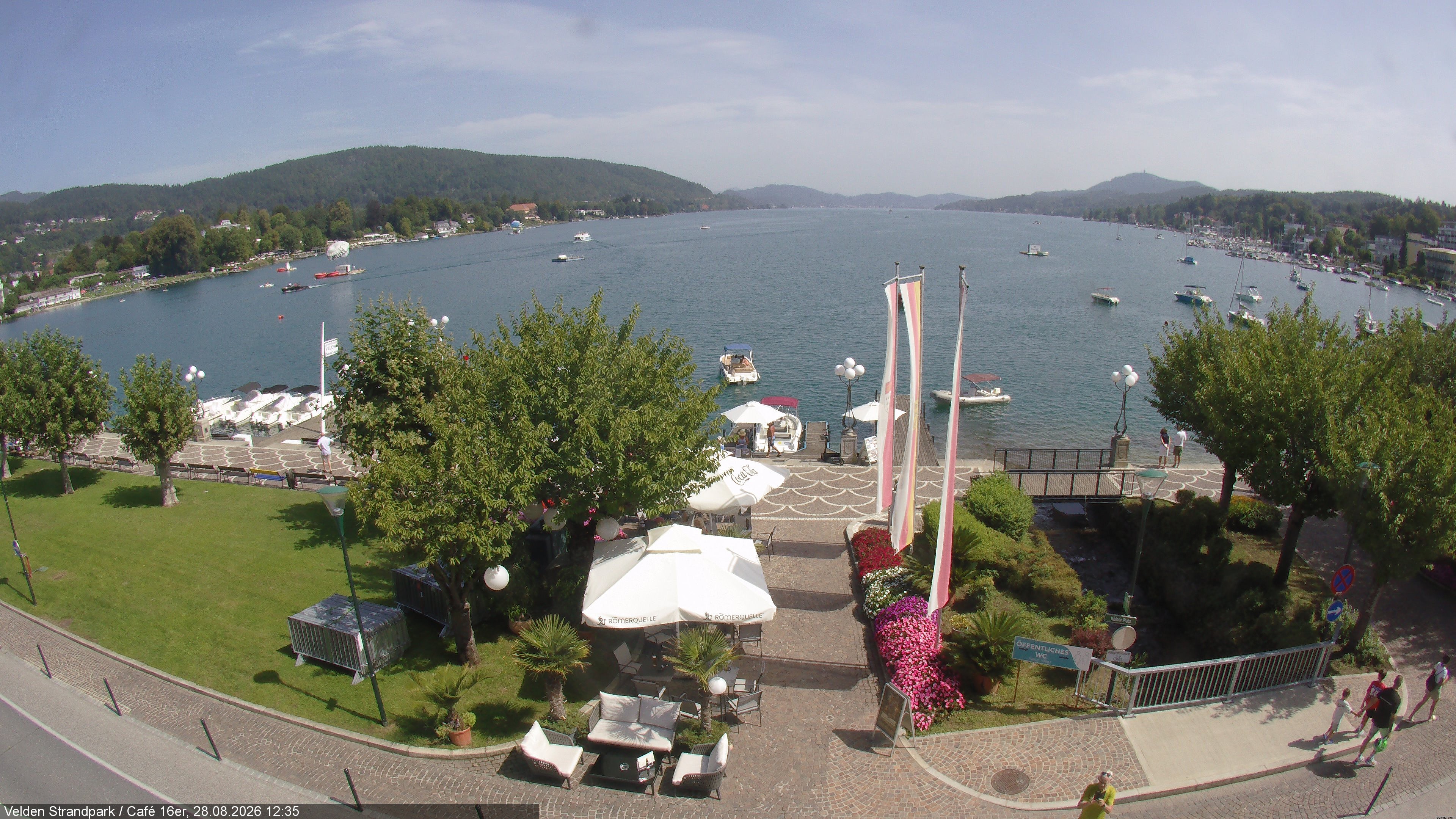Archiv Foto Webcam Velden Strandpark - Wörthersee