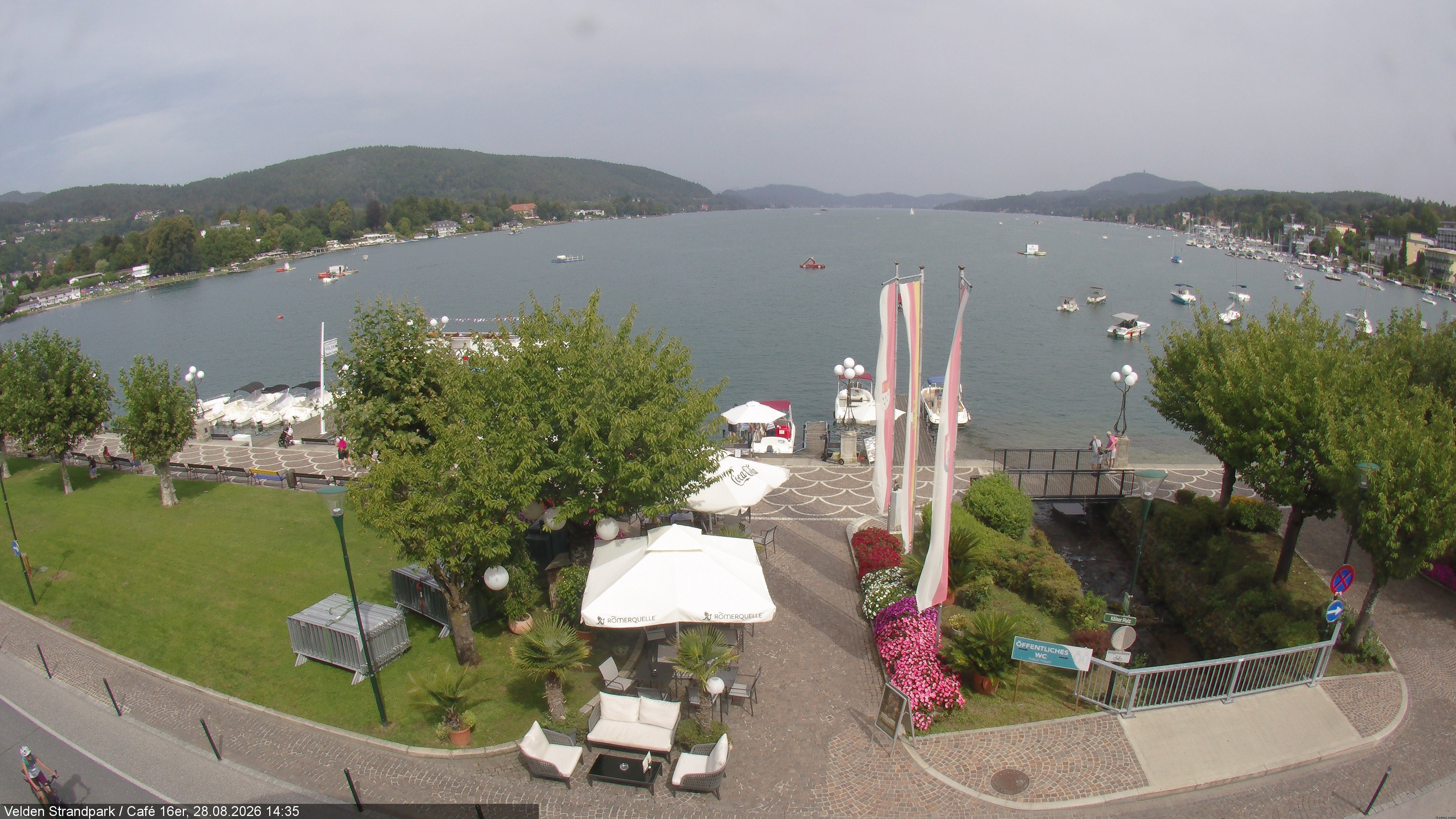 Archiv Foto Webcam Velden Strandpark - Wörthersee