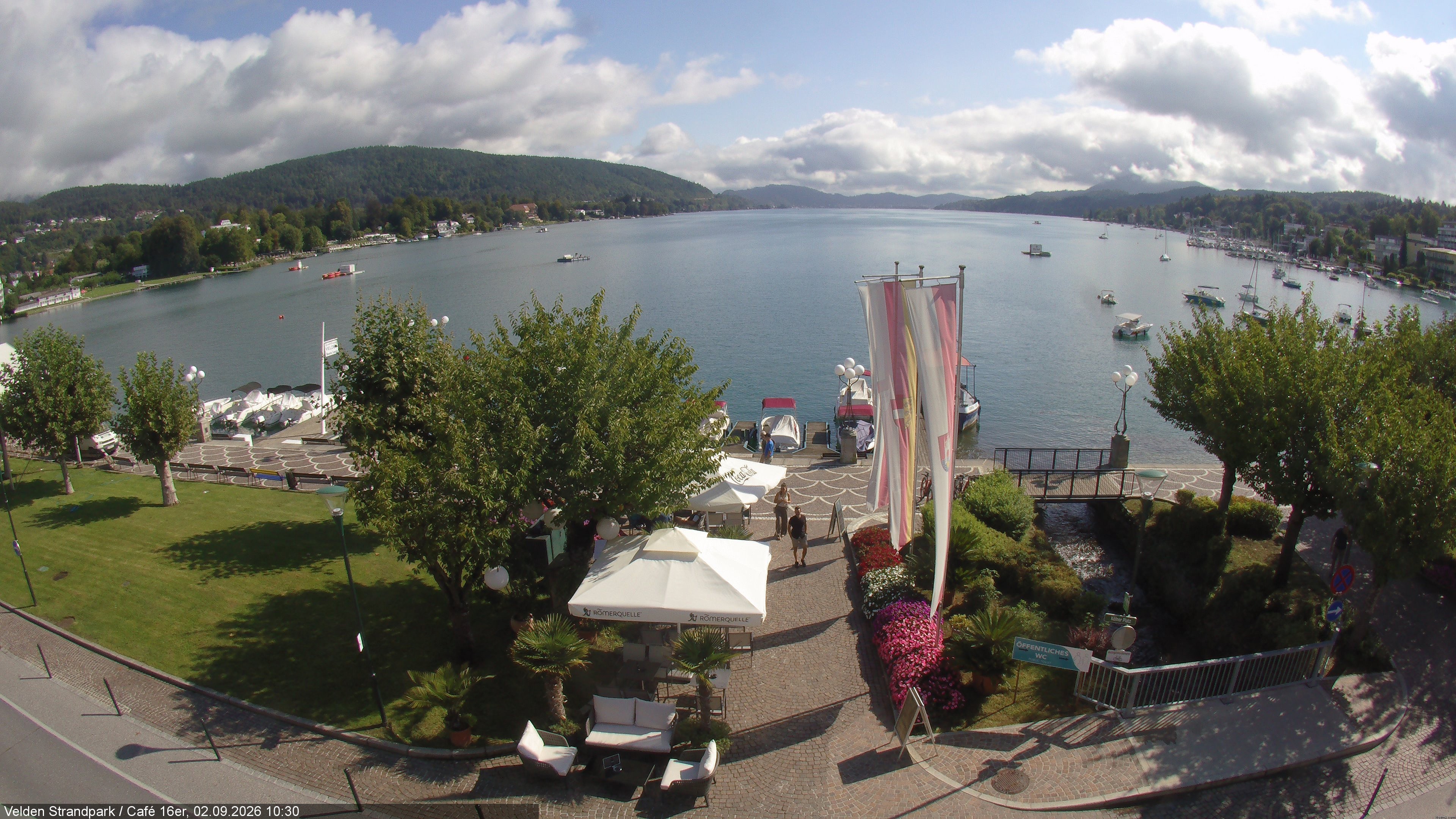 Archiv Foto Webcam Velden Strandpark - Wörthersee