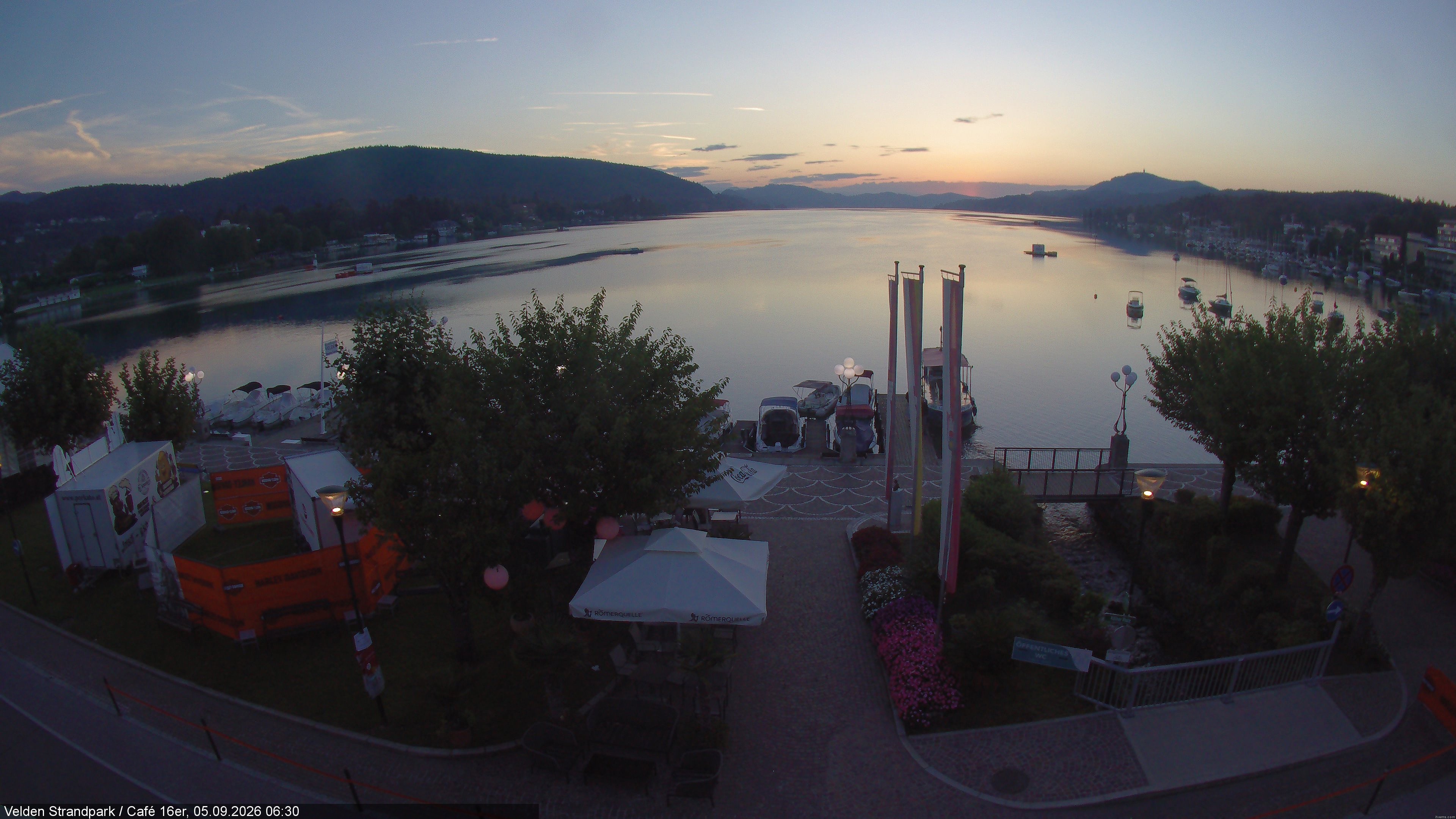 Archiv Foto Webcam Velden Strandpark - Wörthersee
