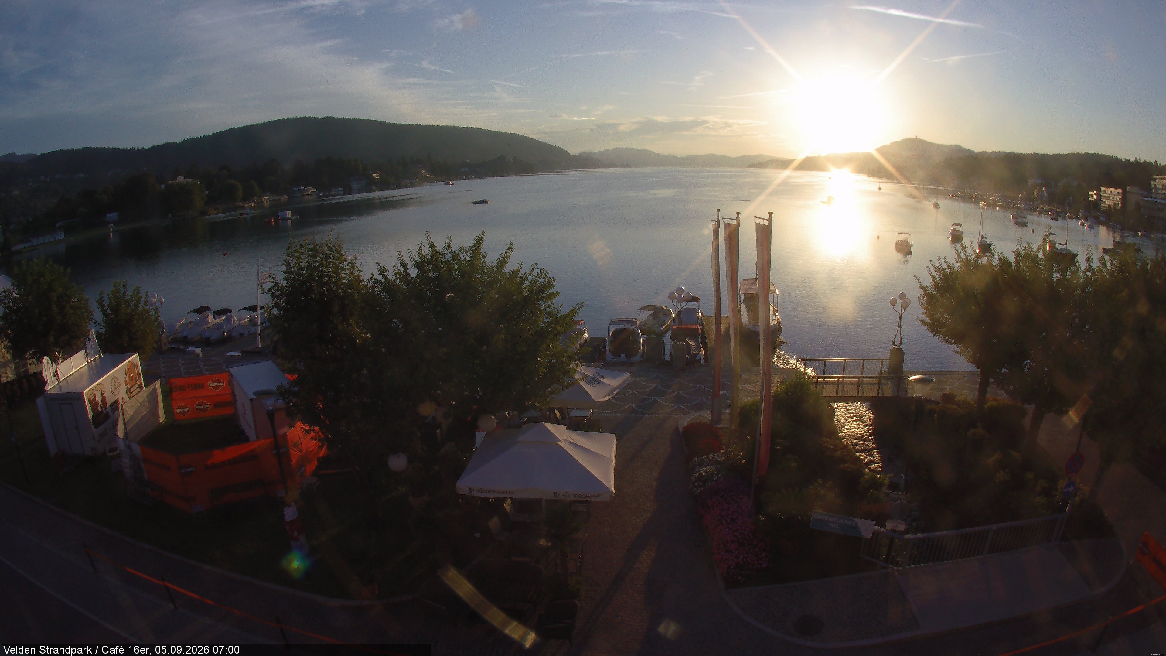 Archiv Foto Webcam Velden Strandpark - Wörthersee