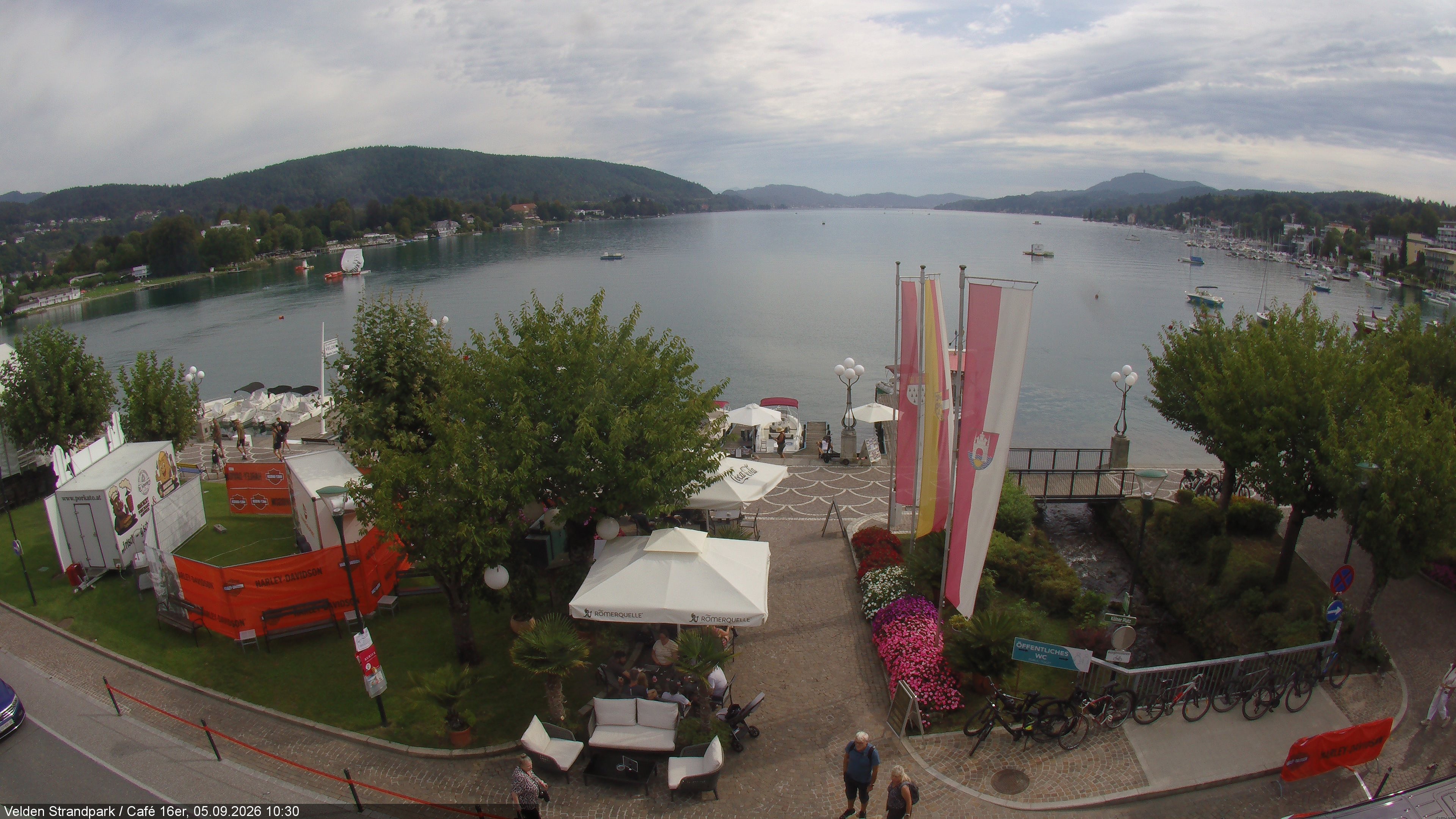 Archiv Foto Webcam Velden Strandpark - Wörthersee