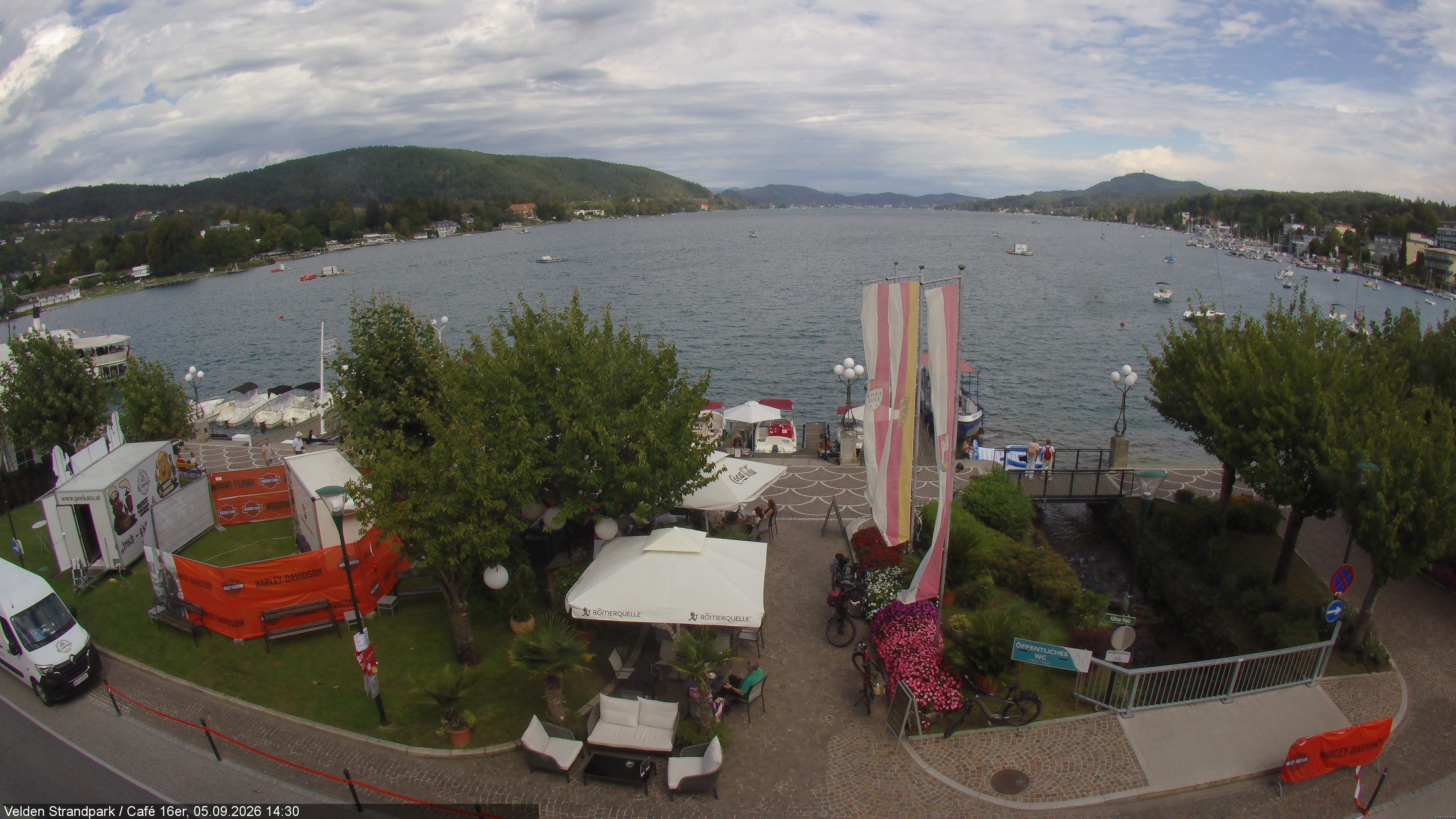 Archiv Foto Webcam Velden Strandpark - Wörthersee