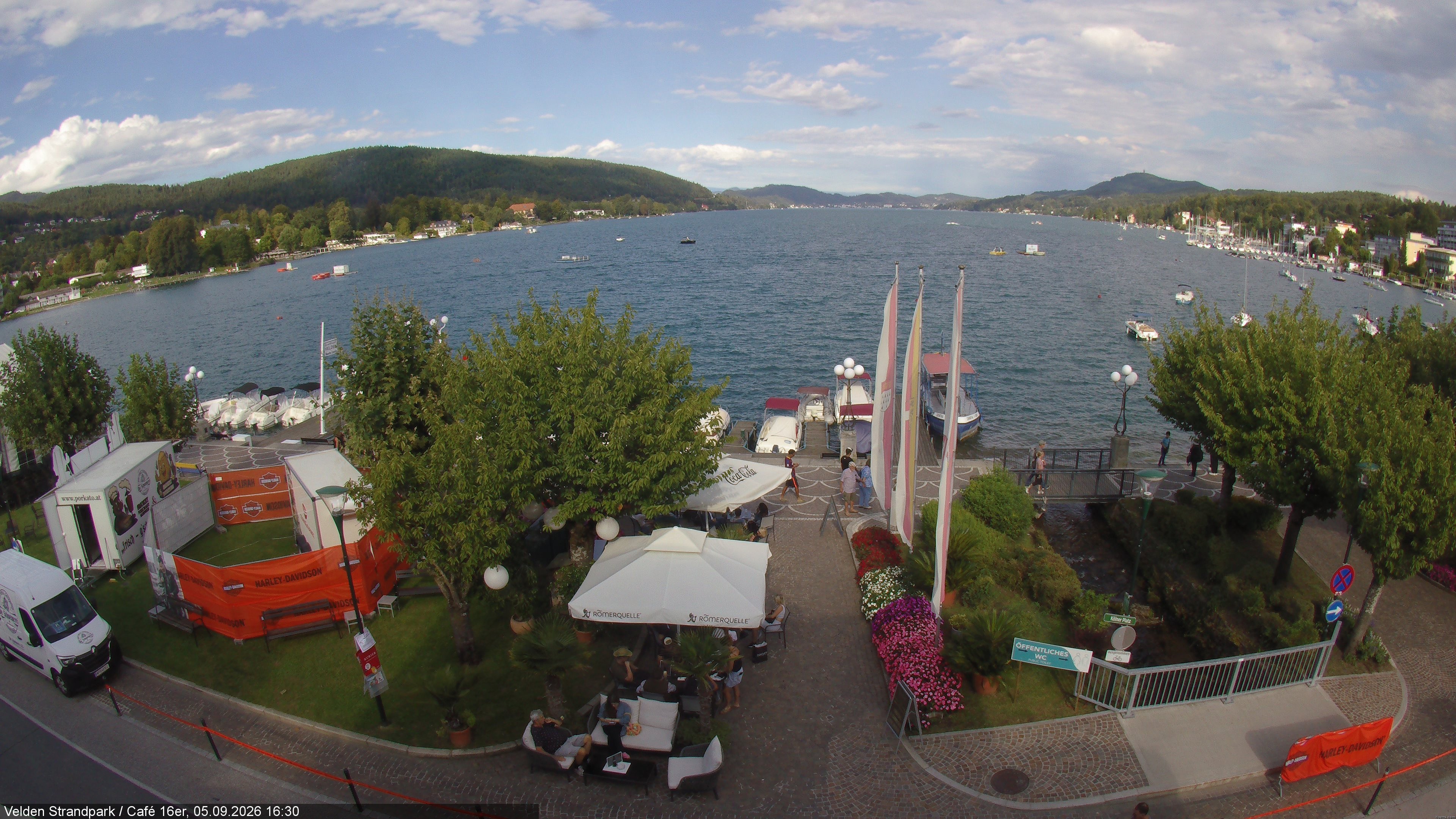 Archiv Foto Webcam Velden Strandpark - Wörthersee