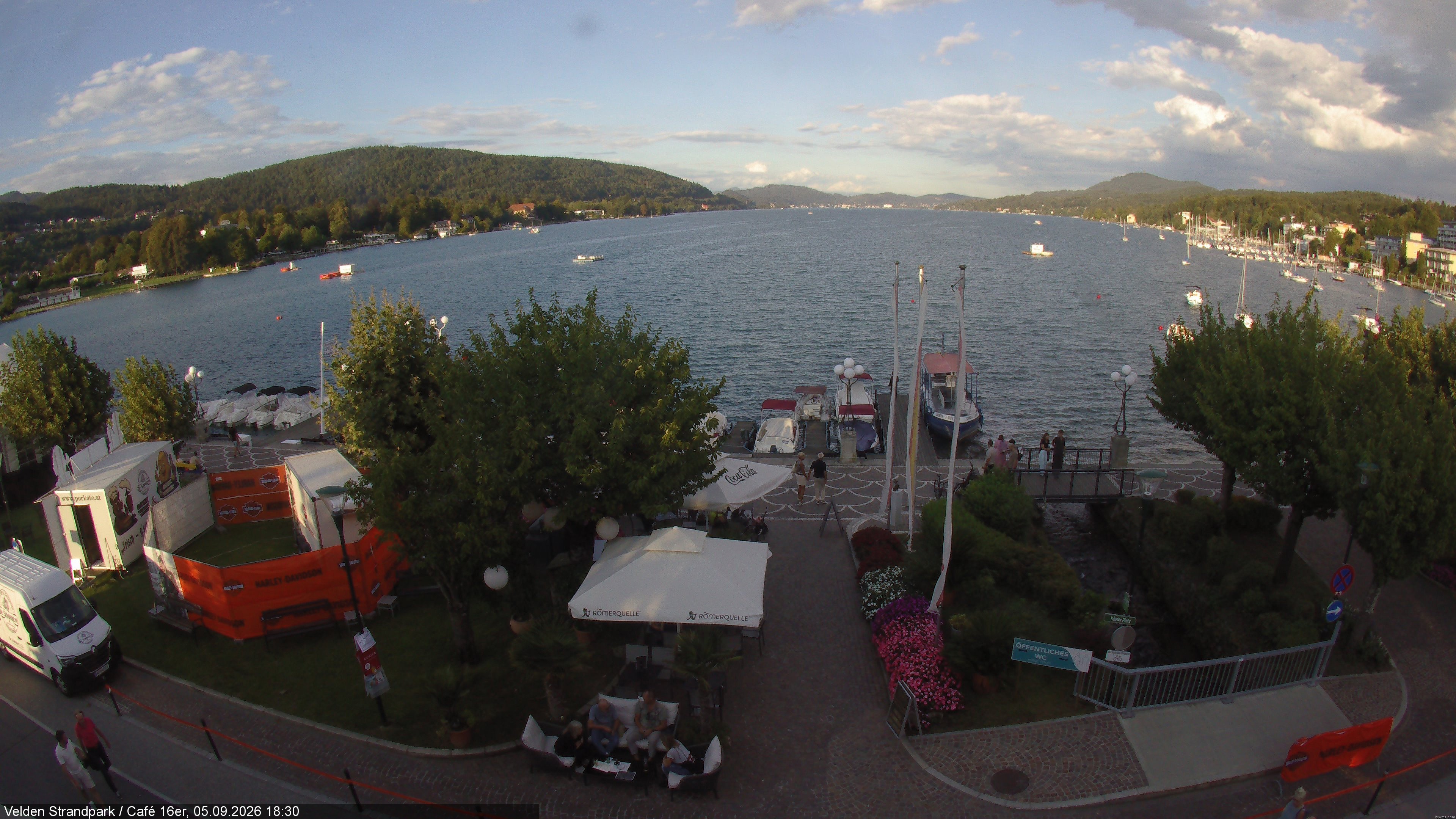 Archiv Foto Webcam Velden Strandpark - Wörthersee